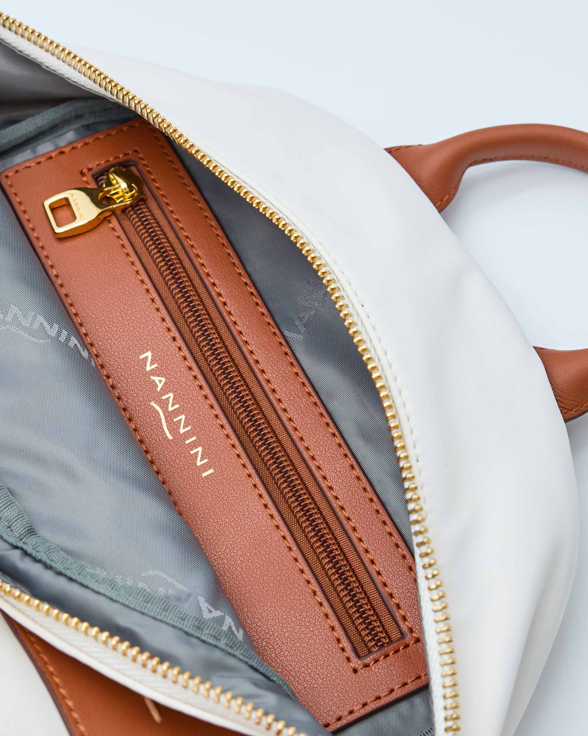 NANNINI bauletto pelle trapuntata nero manici catena oro