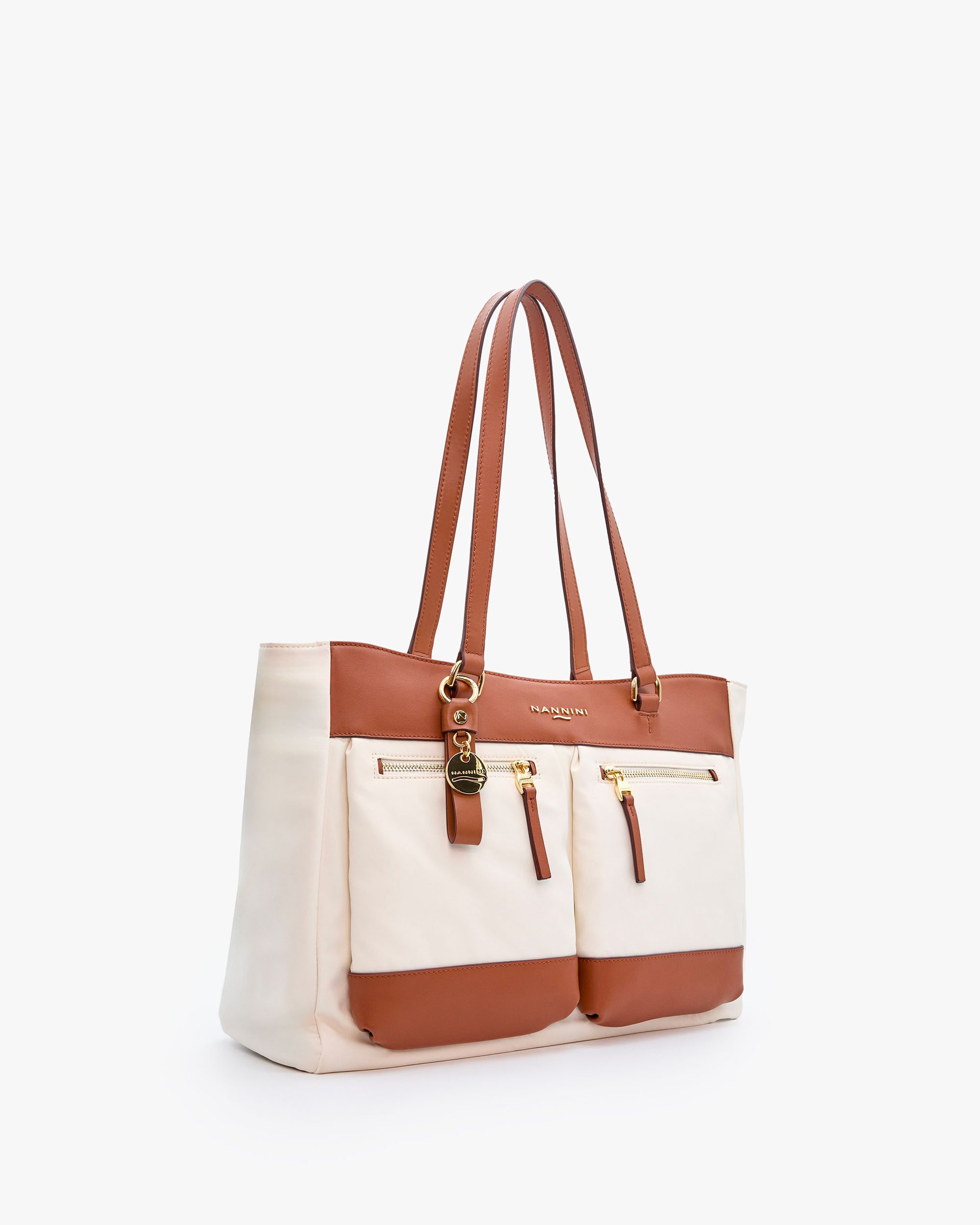 NANNINI zaino pelle trapuntata rosa cipria con patta