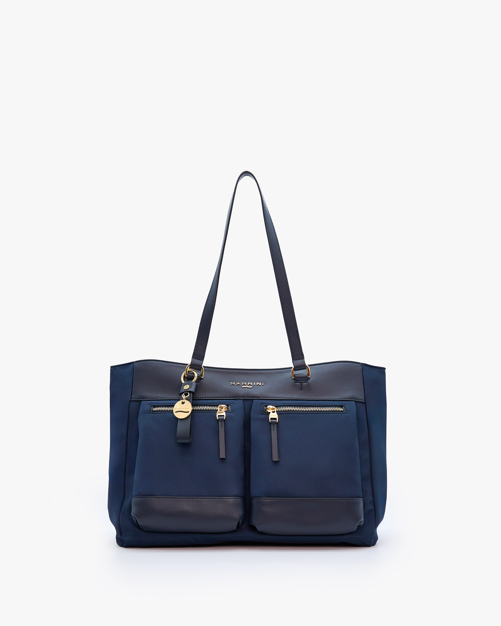 NANNINI borsa pelle liscia tracolla marrone piccola donna