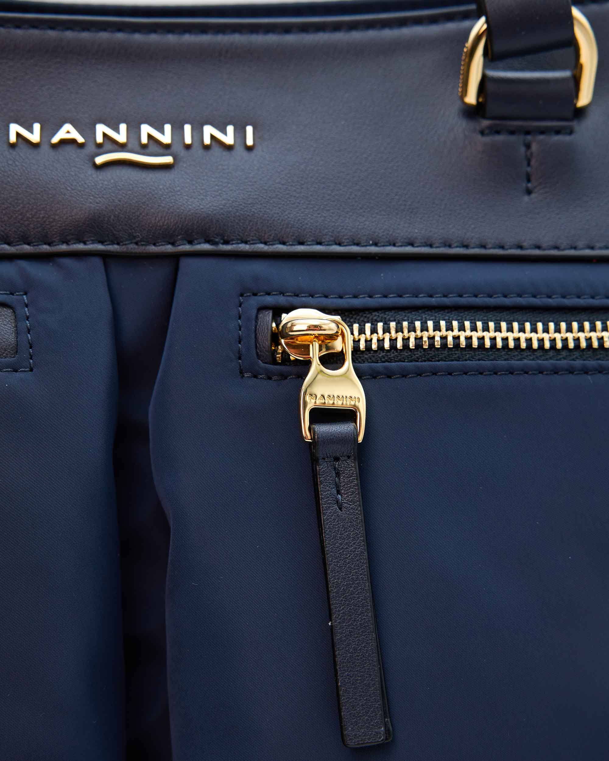 NANNINI bauletto donna pelle marrone liscia tracolla regolabile