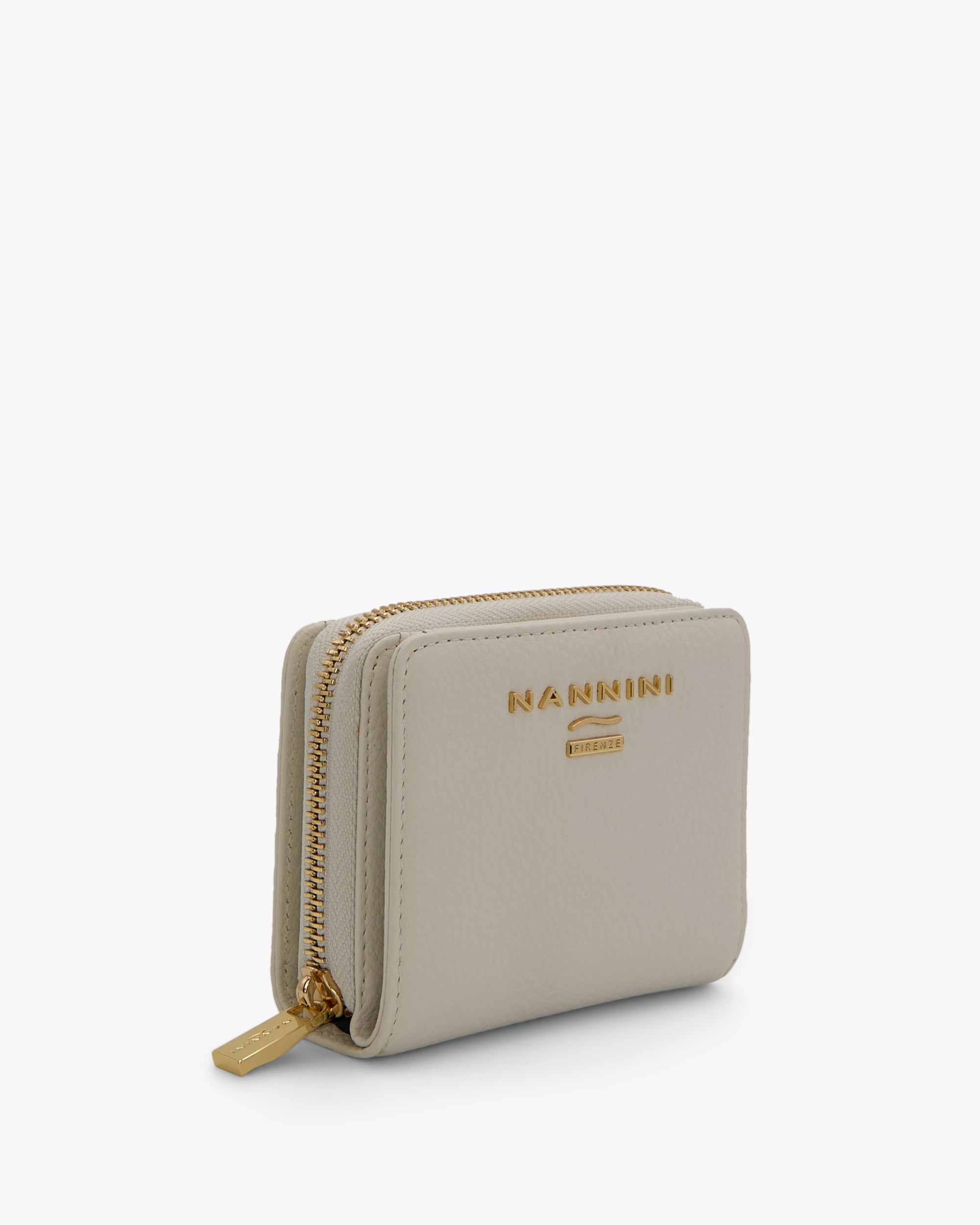 NANNINI bauletto martellata off-white due manici tracolla regolabile