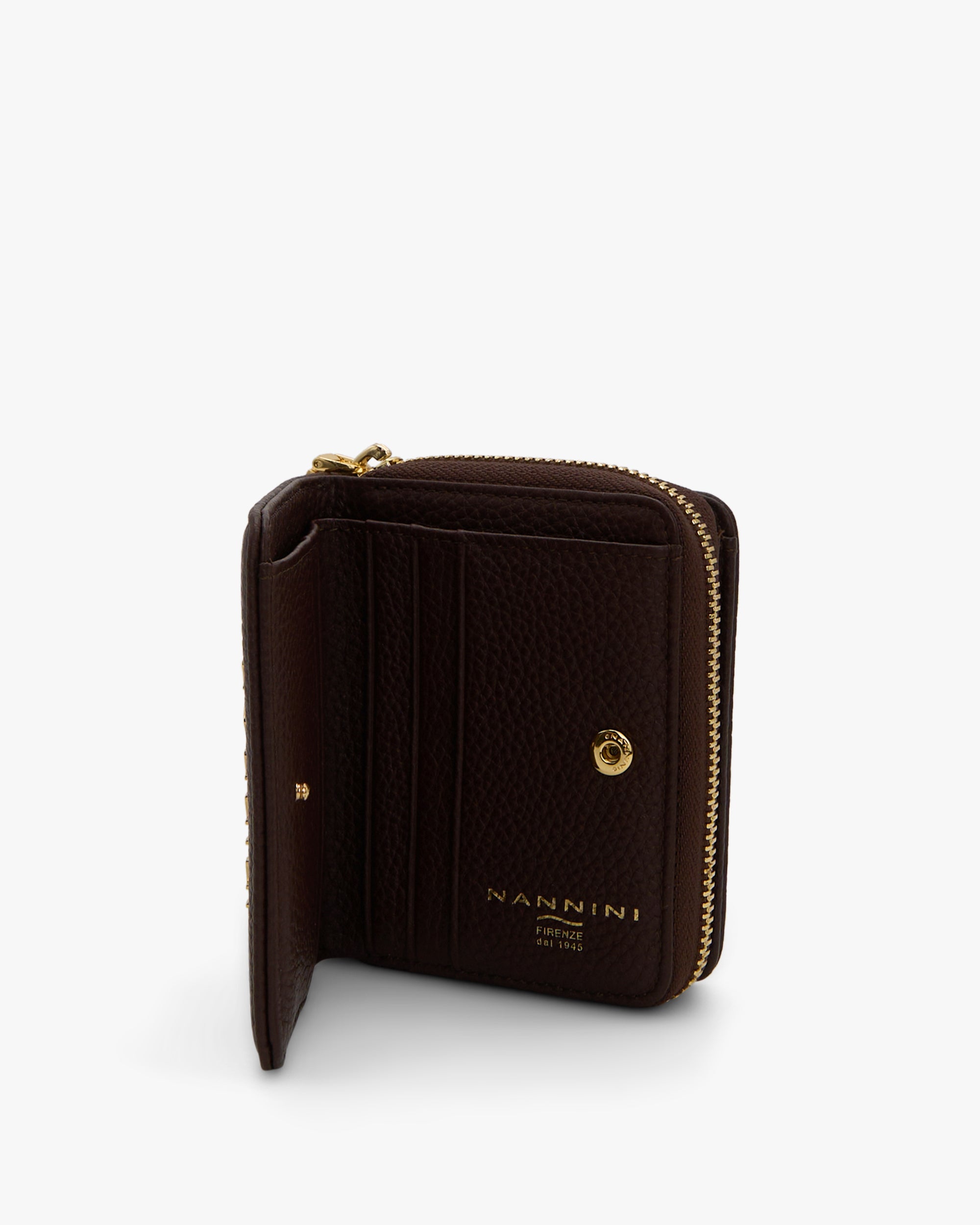 NANNINI borsa secchiello pelle martellata marrone chiaro cuoio