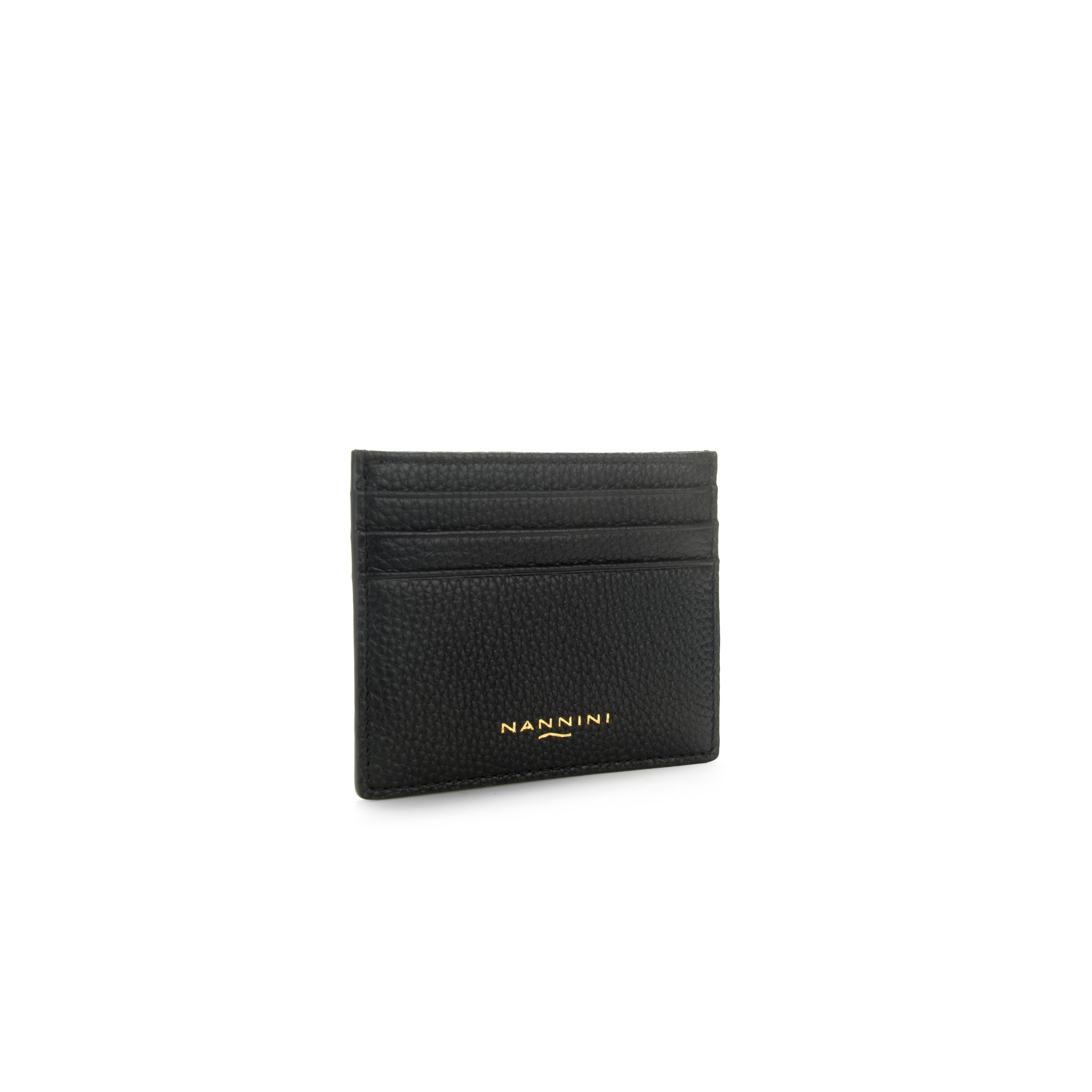 NANNINI tracolla pelle trapuntata piccola nera con patta