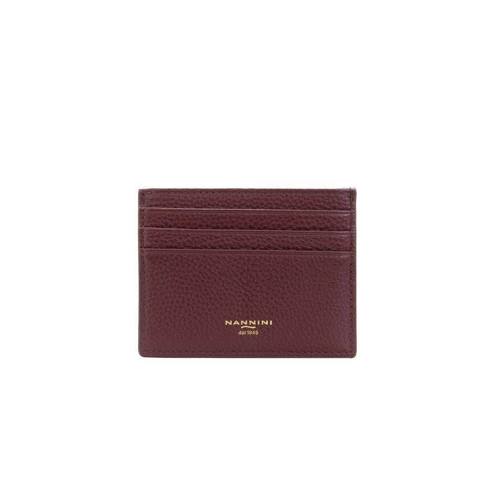 NANNINI borsa spalla donna pelle martellata rubino tracolla