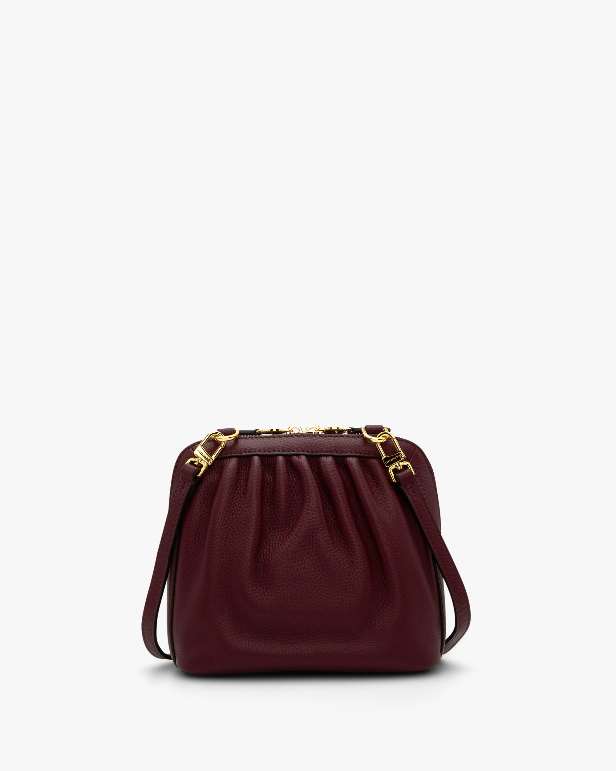 NANNINI borsa secchiello pelle martellata tracolla chiusura beige