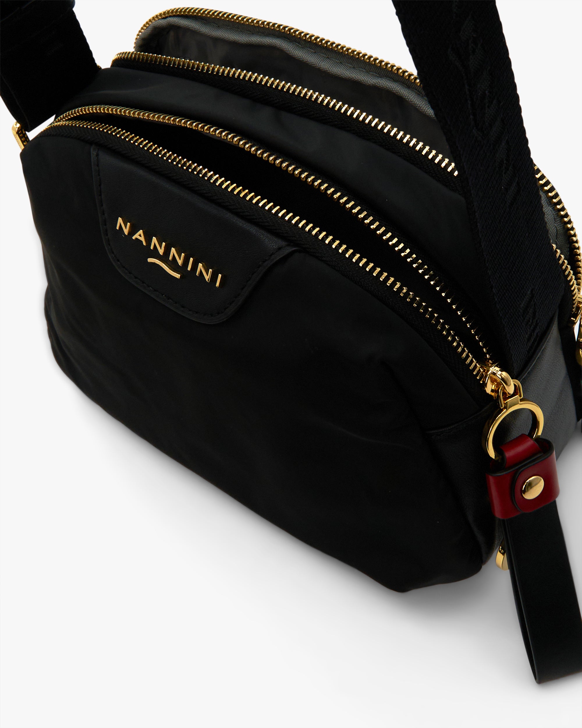 NANNINI Borsa a mano pelle martellata tracolla beige donna