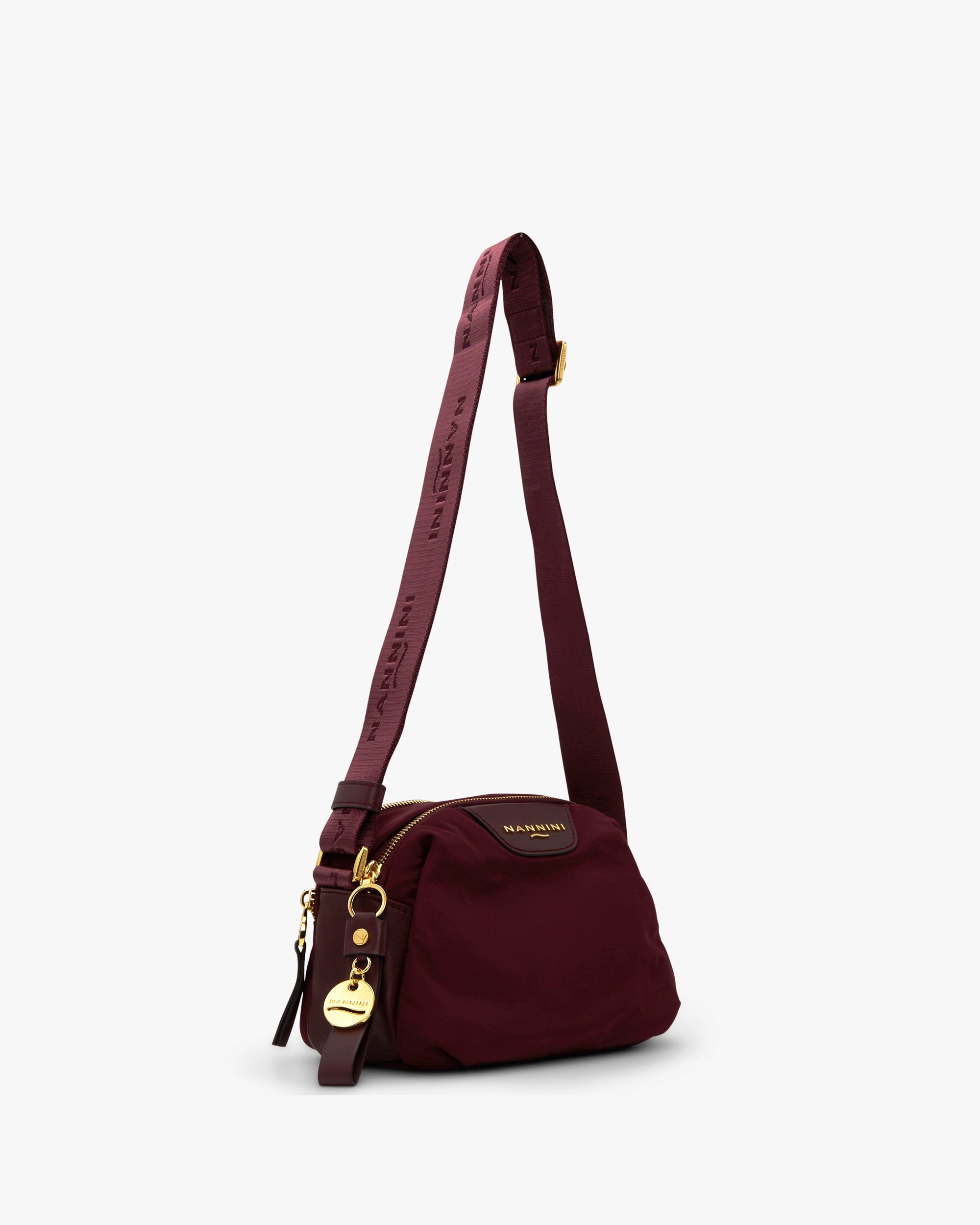 NANNINI borsa spalla donna pelle martellata verde chiaro