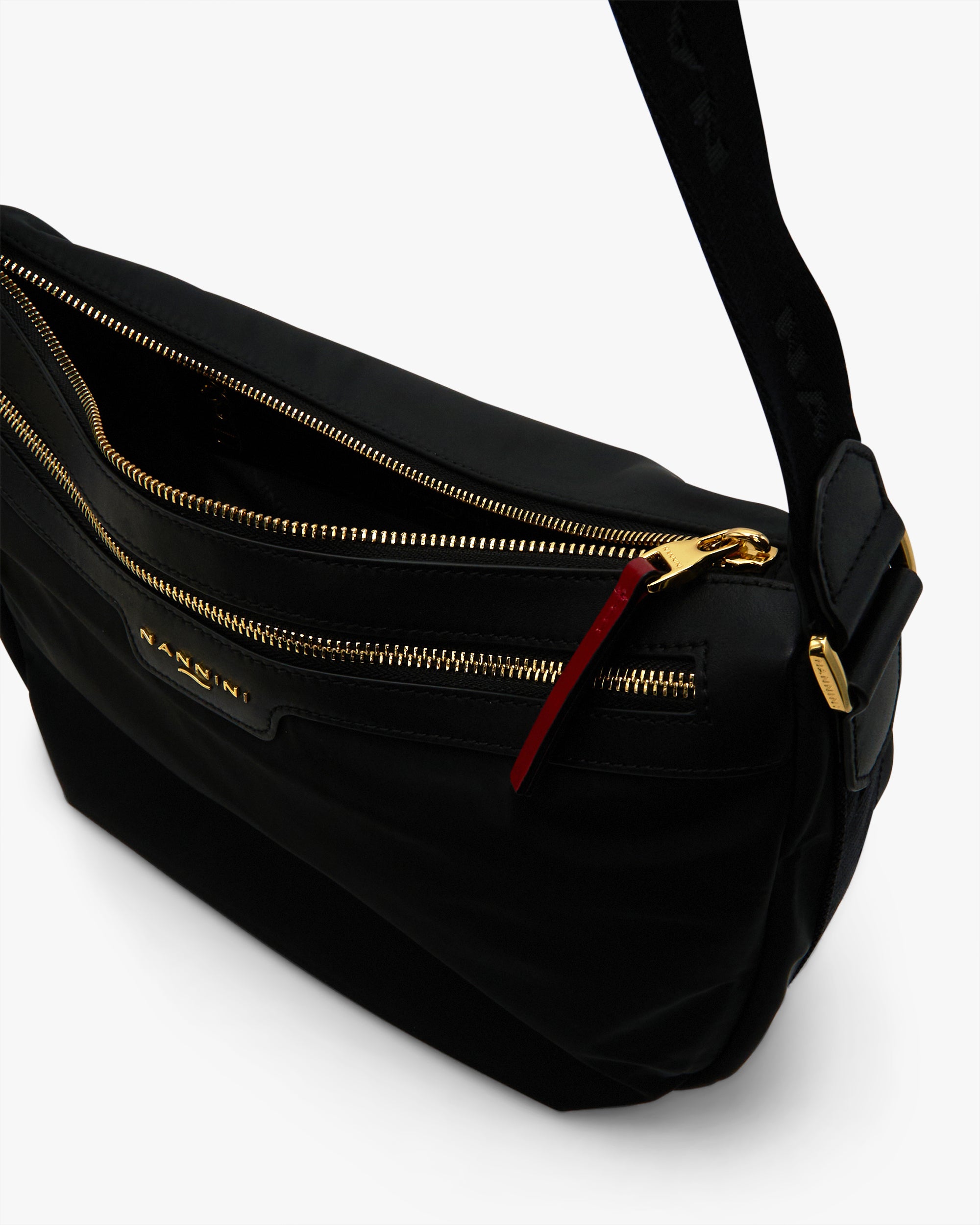 NANNINI bauletto donna pelle saffiano beige tracolla regolabile