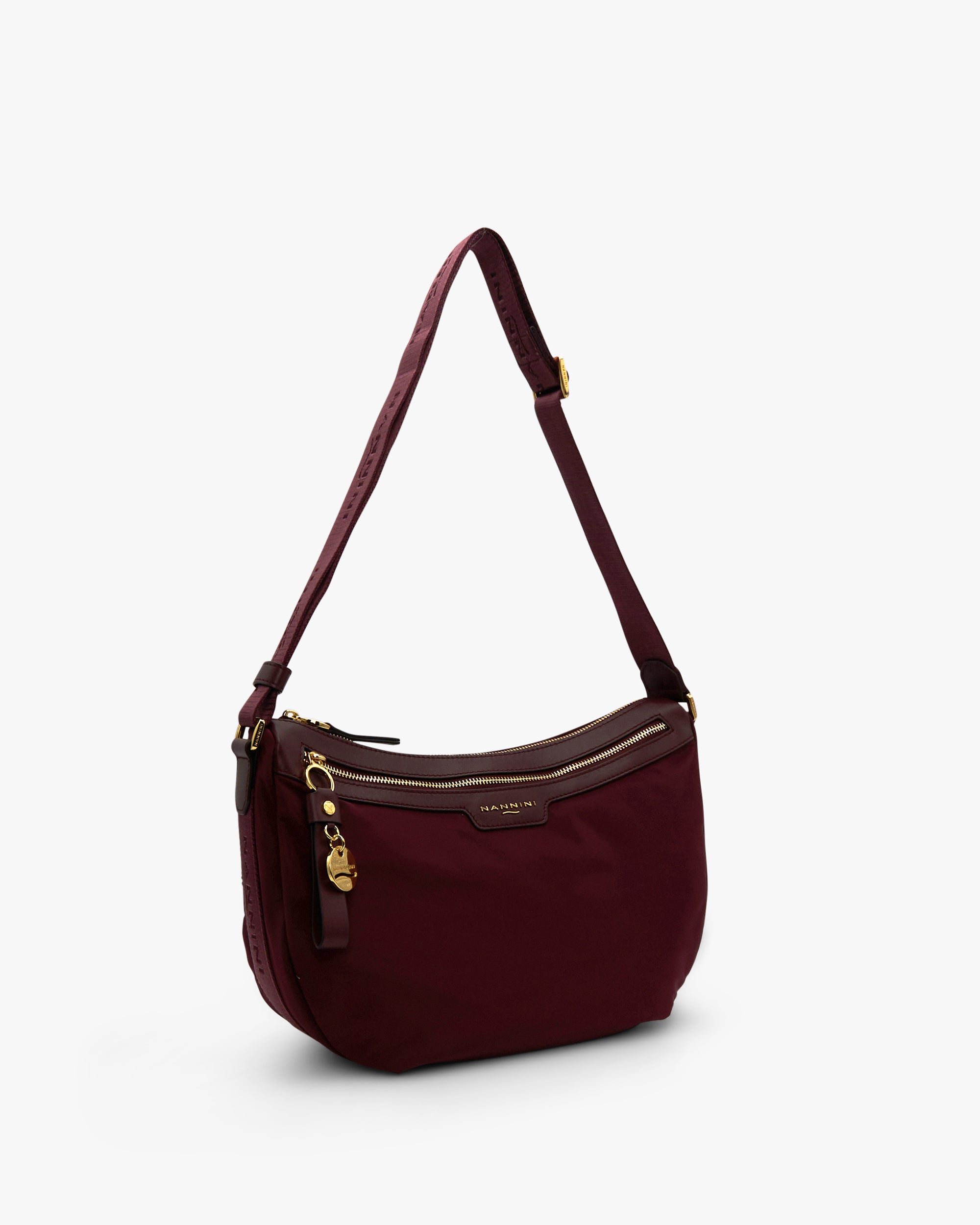 NANNINI borsa secchiello pelle saffiano nera manico tracolla