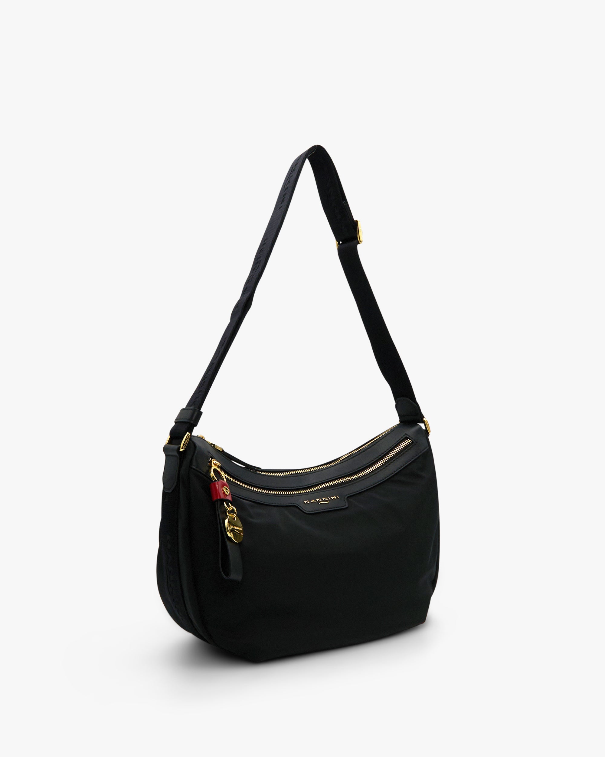 NANNINI Shopper pelle martellata verde chiara doppia manico