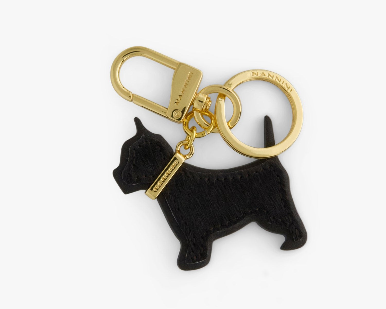 NANNINI borsa secchiello pelle saffiano nera manico tracolla