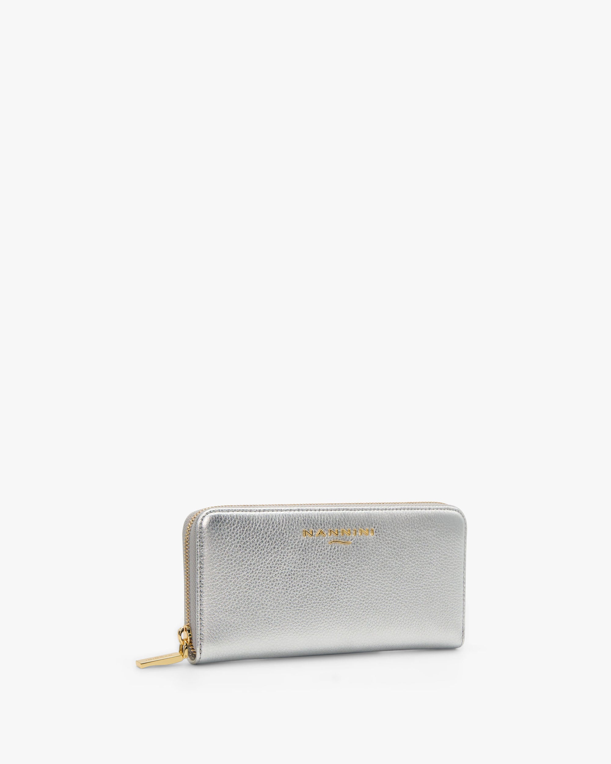 NANNINI Borsa a mano pelle trapuntata nera con catena