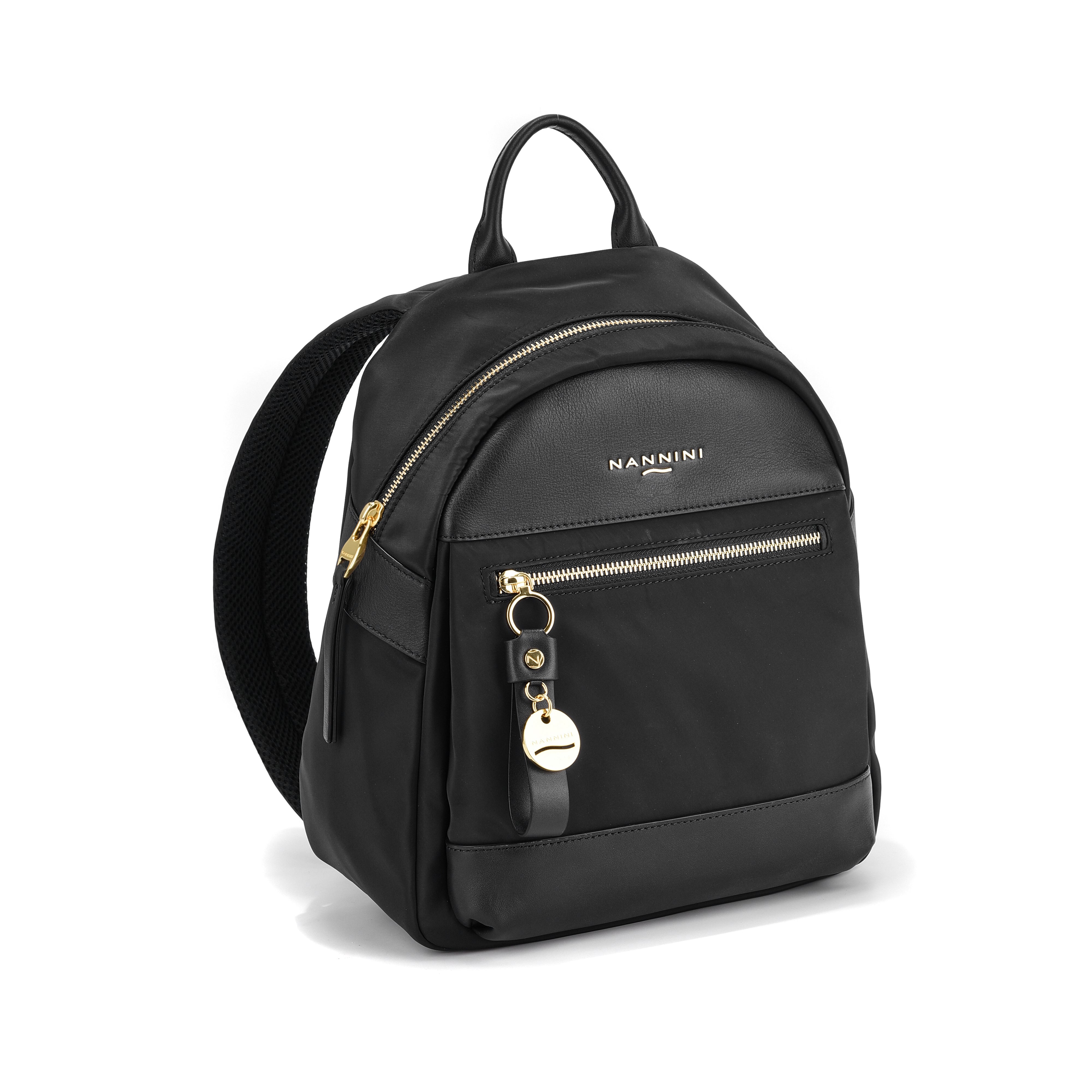 NANNINI borsa spalla donna pelle martellata nera taglia unica