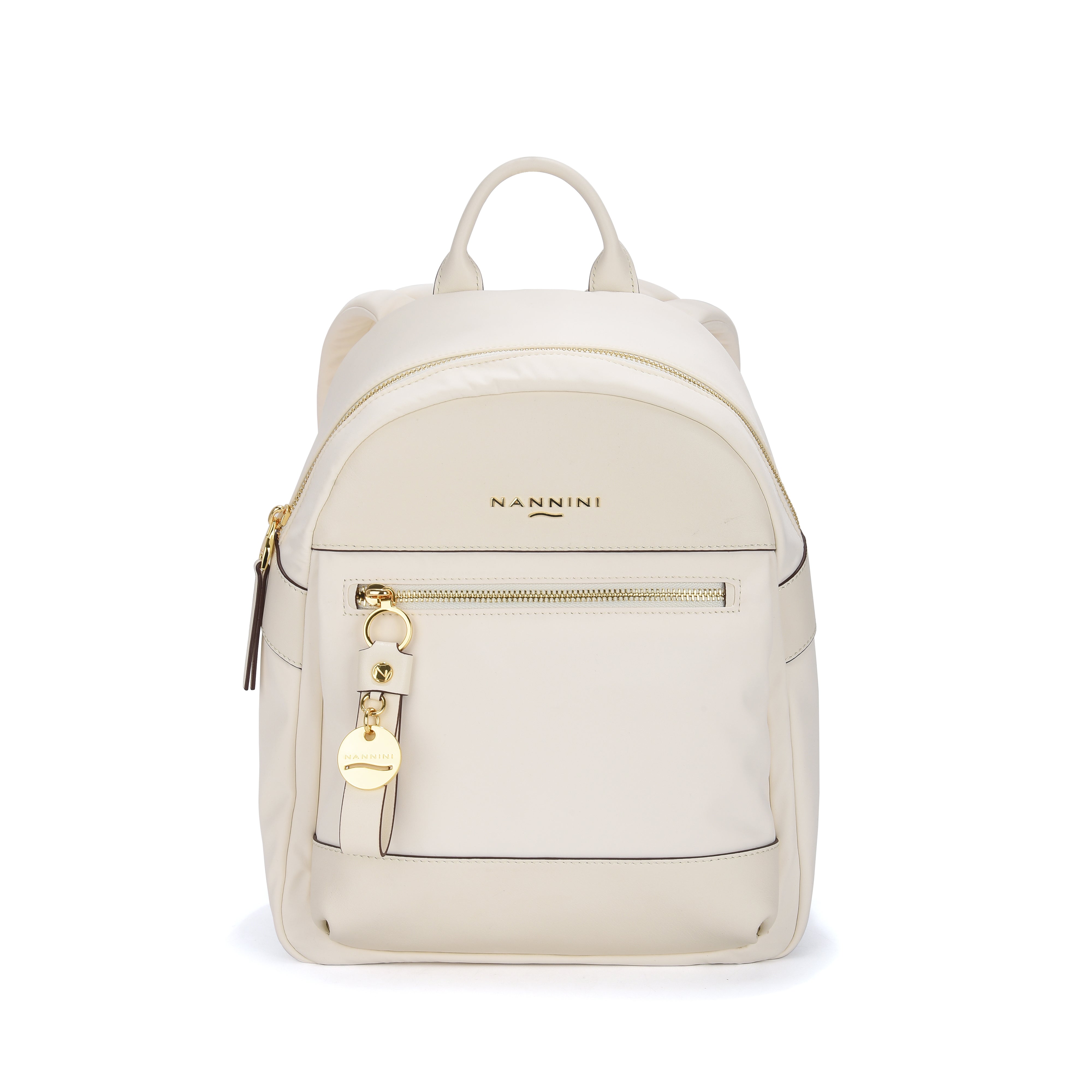NANNINI Shopper Ecopelle trapuntata nera con catena oro