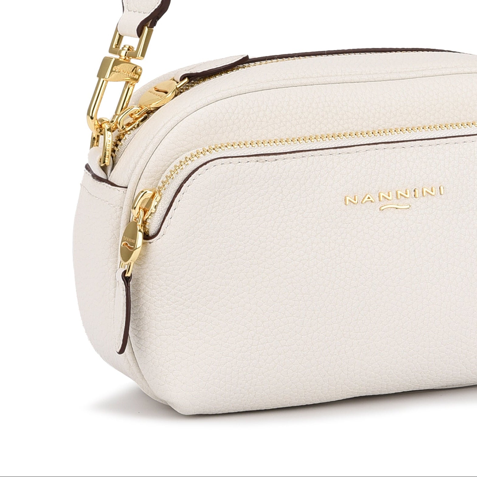 NANNINI pochette pelle sintetica effetto coccodrillo giallo donna