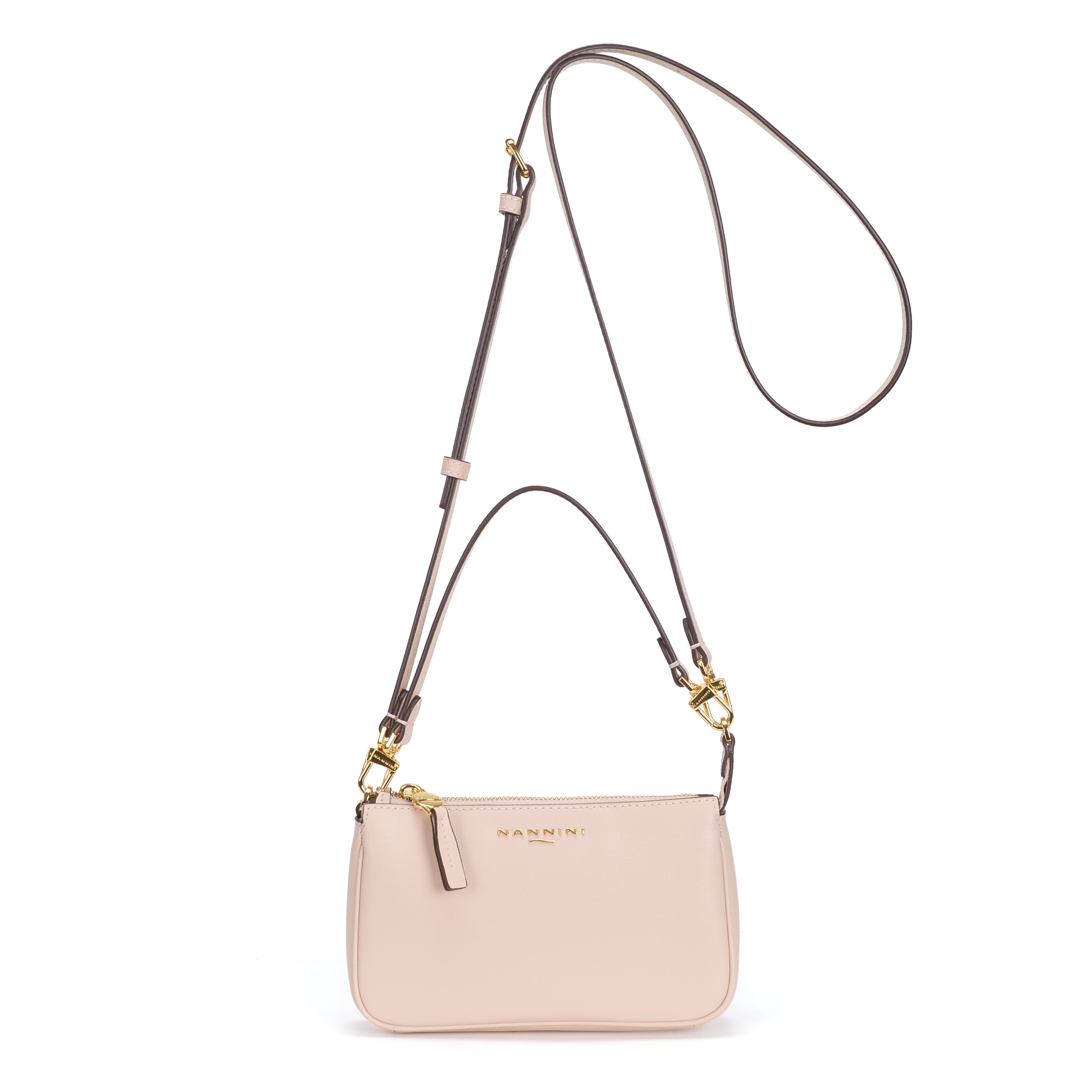 NANNINI tracolla pelle cipria