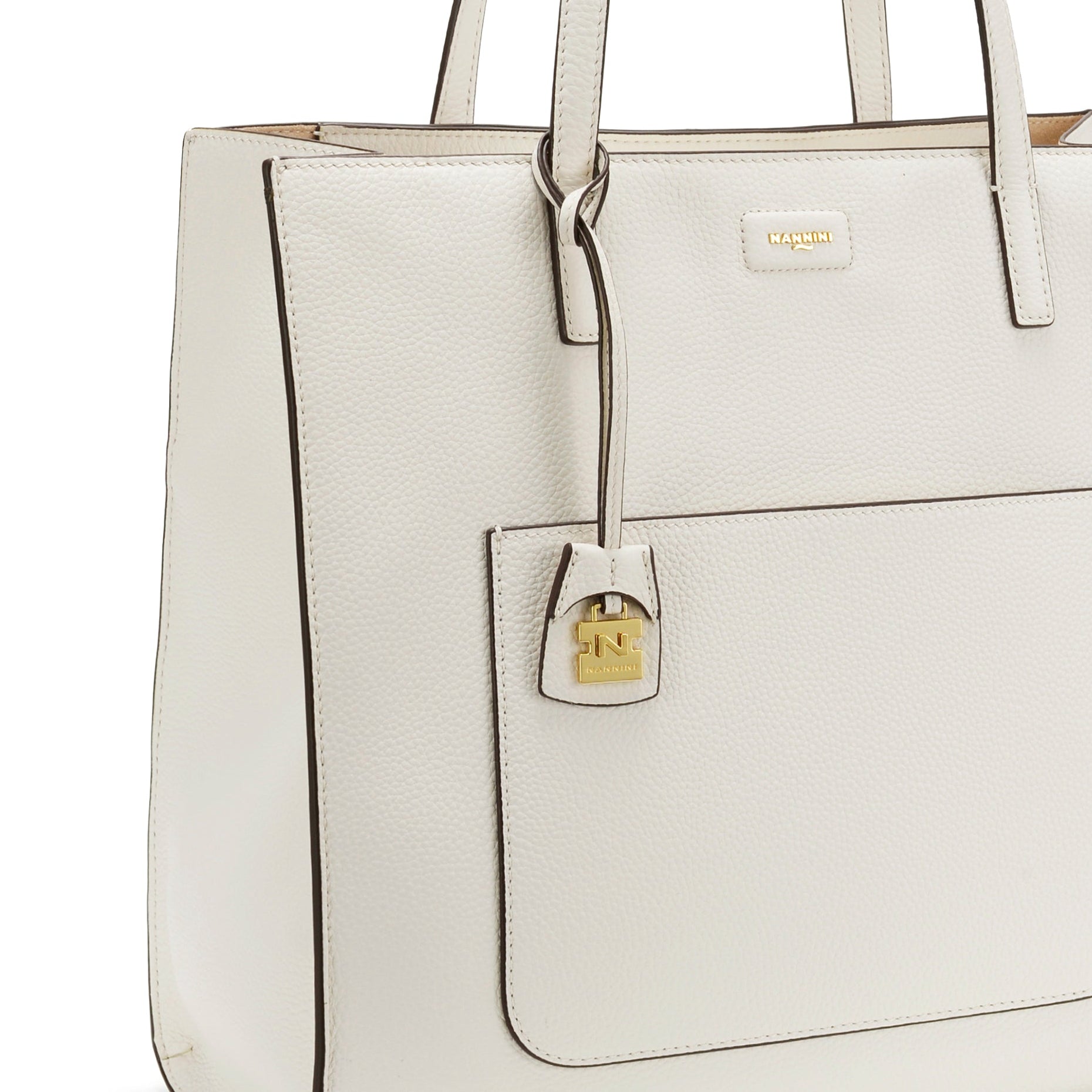 NANNINI borsa spalla donna pelle nero borchie piccola