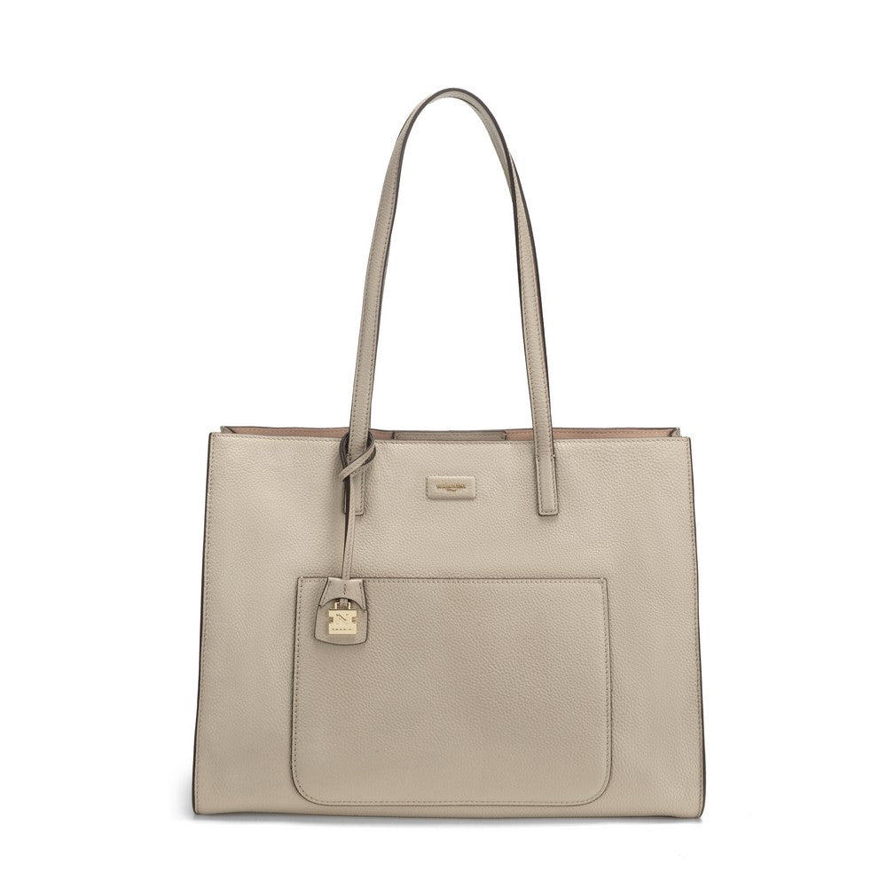 NANNINI bauletto donna pelle martellata beige tracolla rimovibile