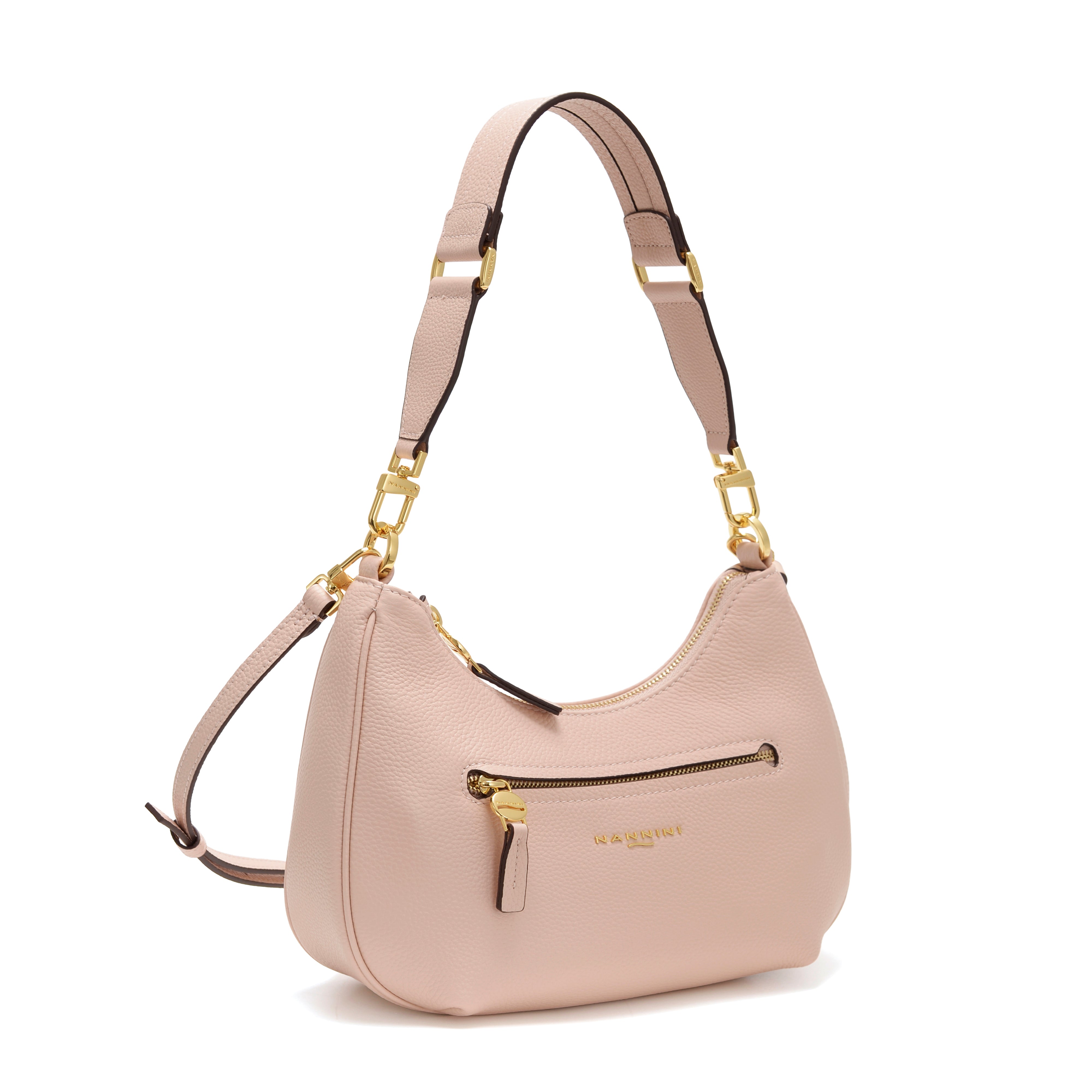 NANNINI pochette pelle sintetica tracolla cipria donna