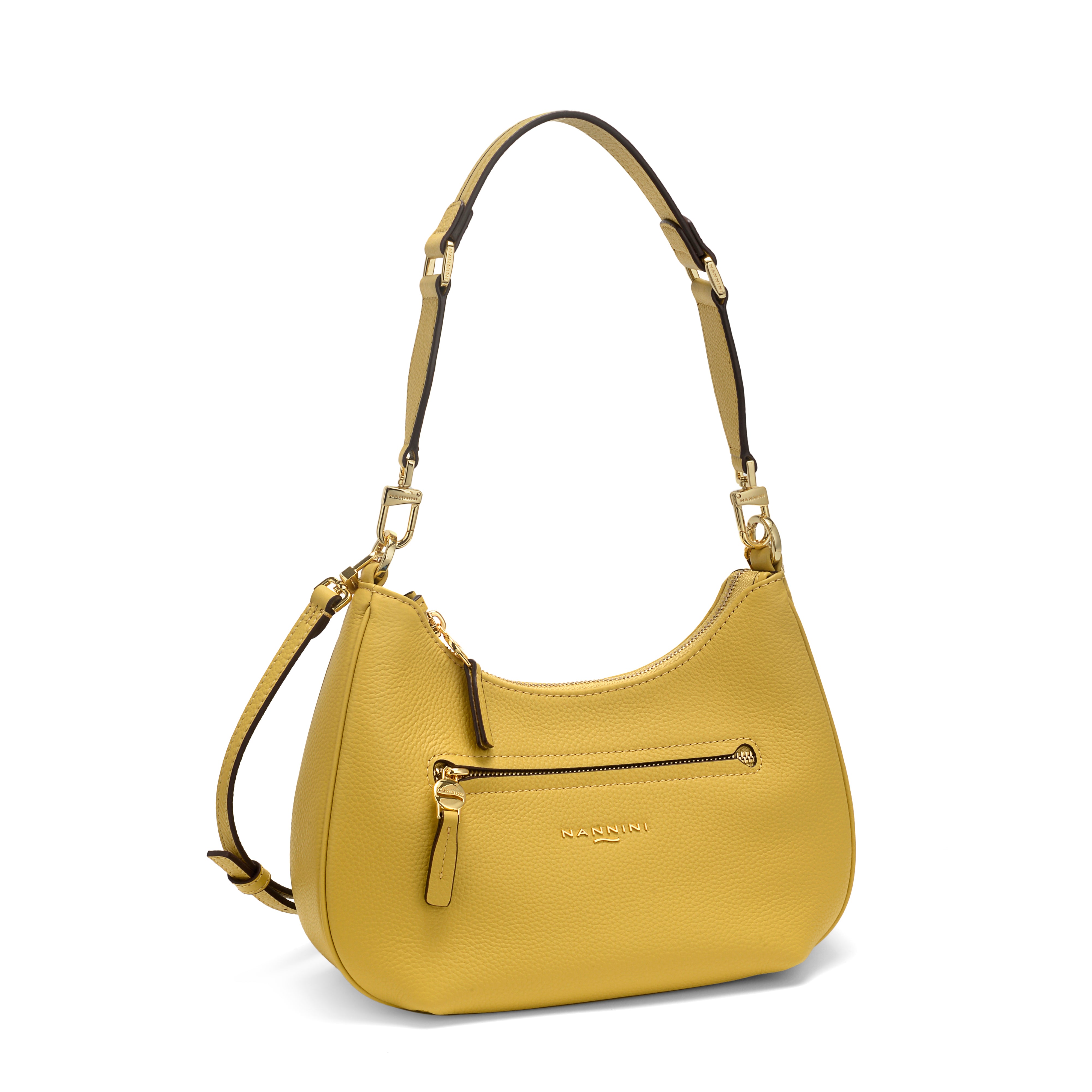 NANNINI borsa secchiello paglia intrecciata gialla tracolla donna