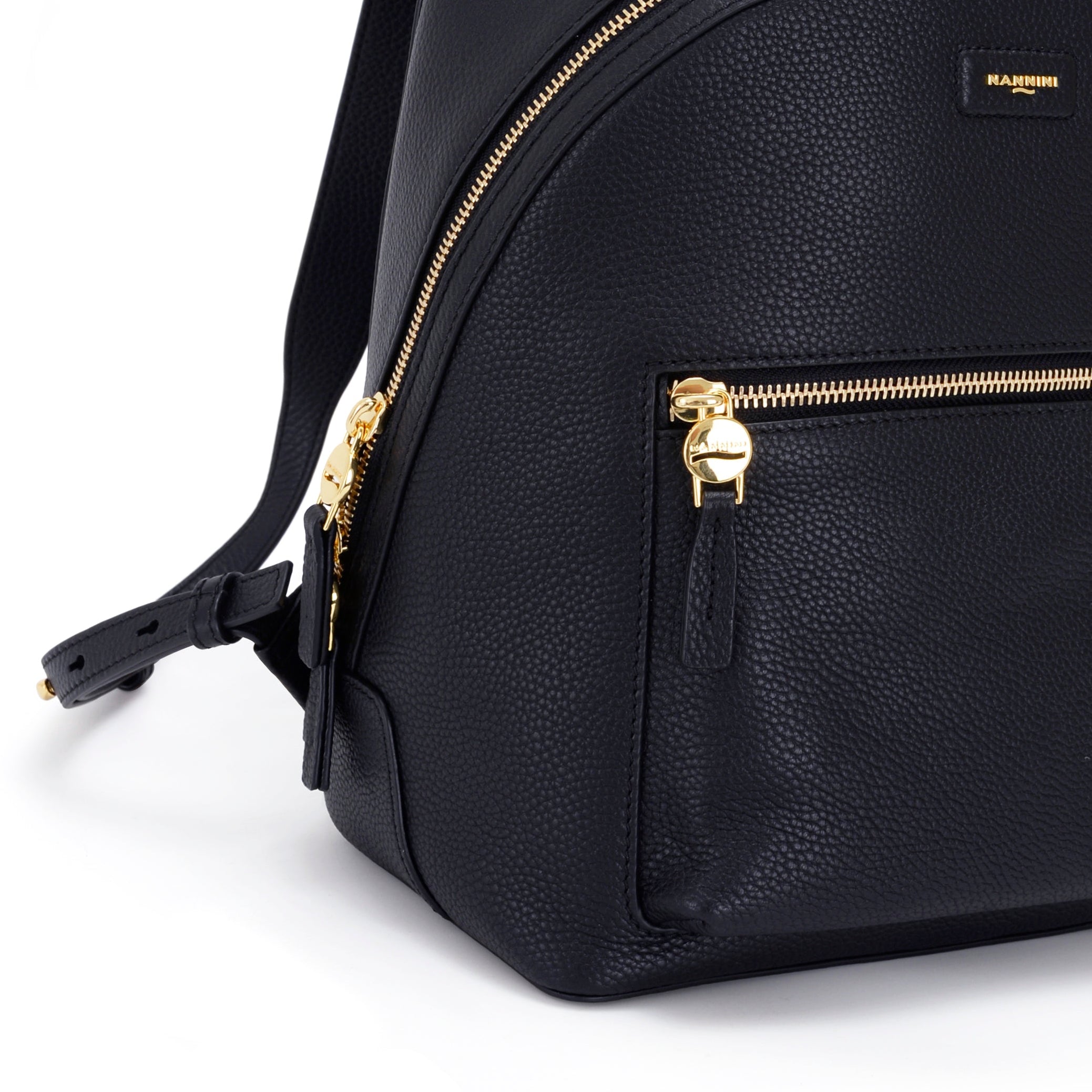 NANNINI borsa spalla donna pelle martellata blu scuro