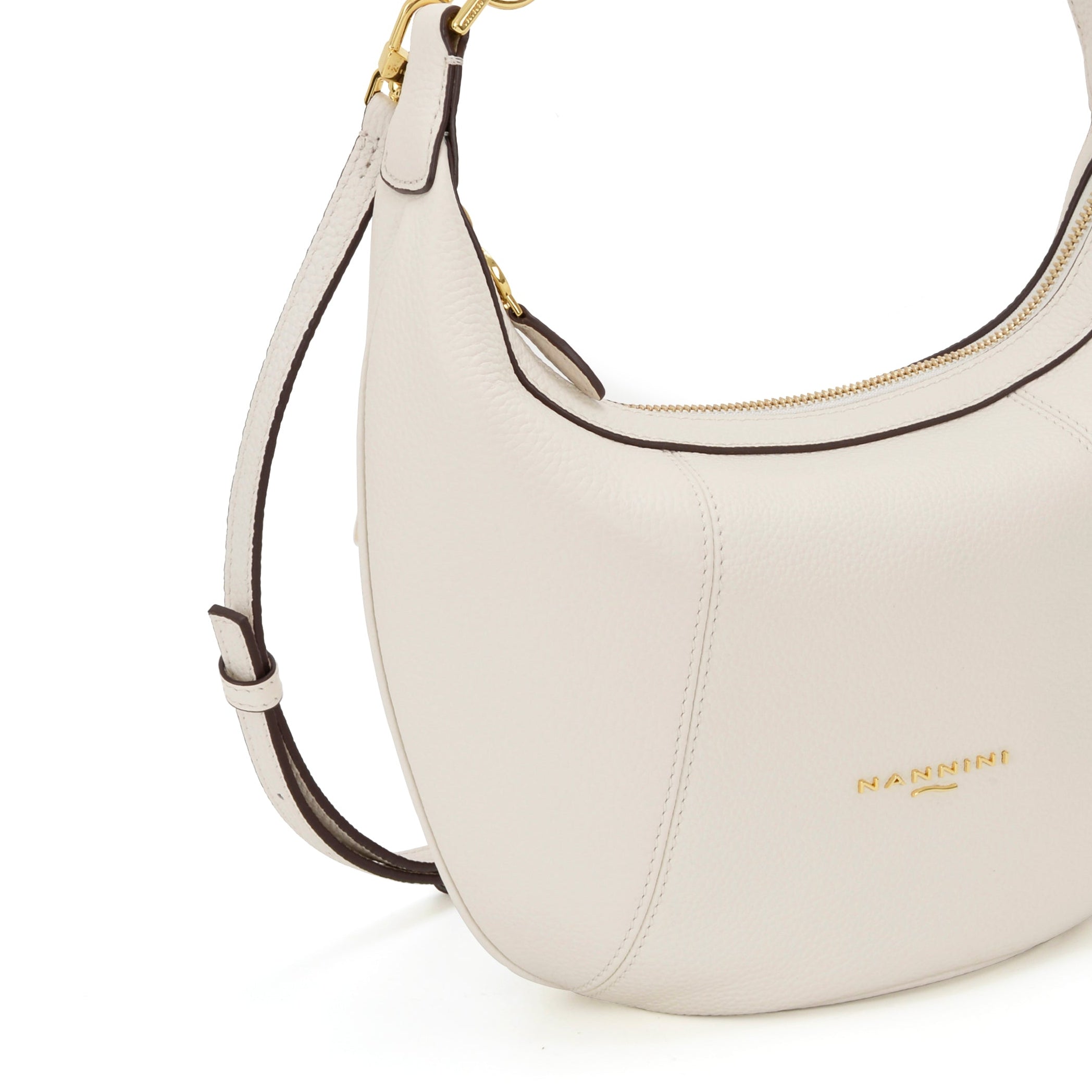 NANNINI shopper tessuto beige motivo geometrico manici a contrasto