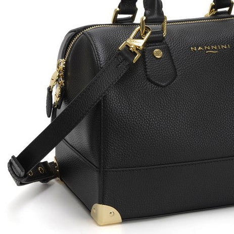 NANNINI zaino pelle trapuntata nero spallacci regolabili donna