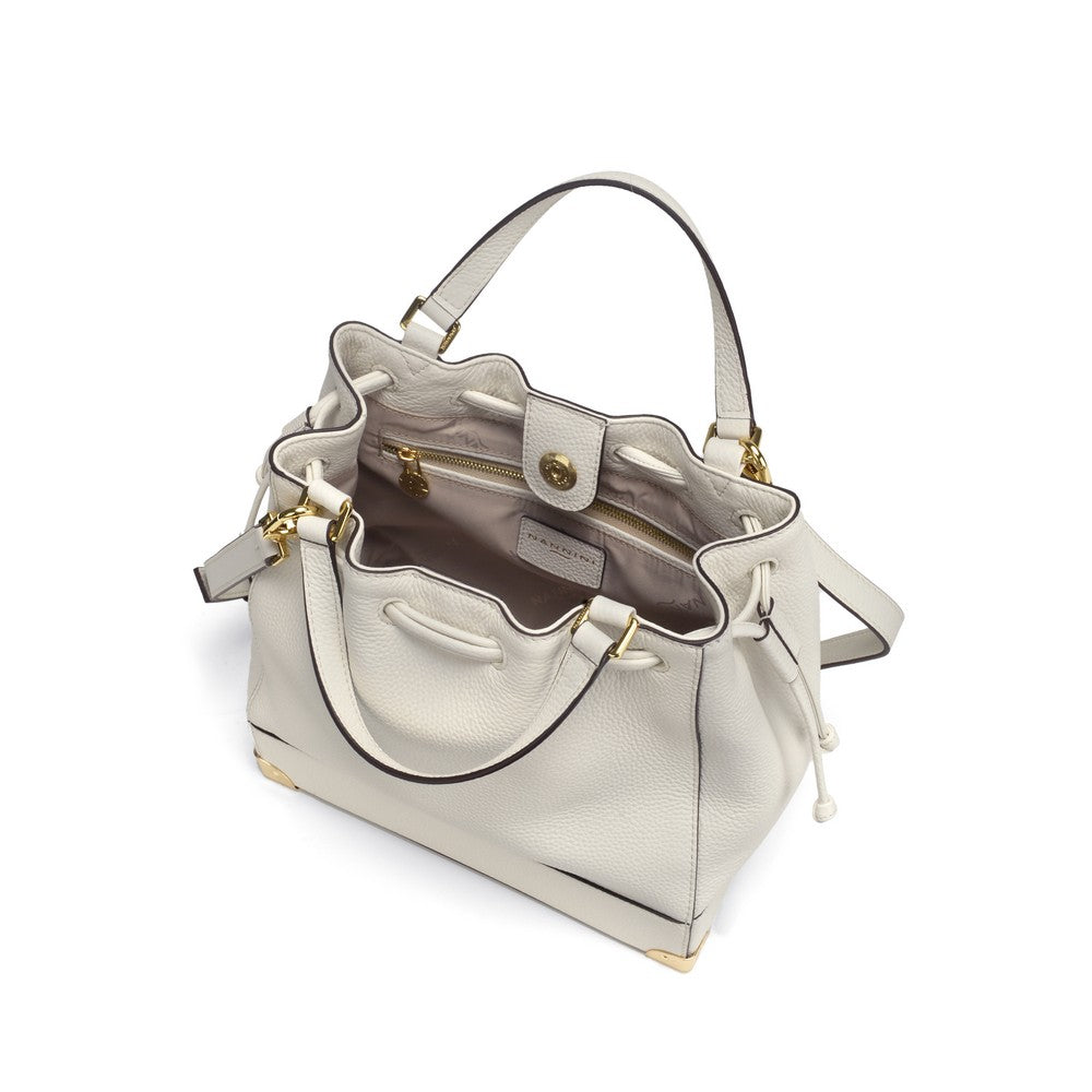 NANNINI borsa spalla donna pelle nero borchie piccola