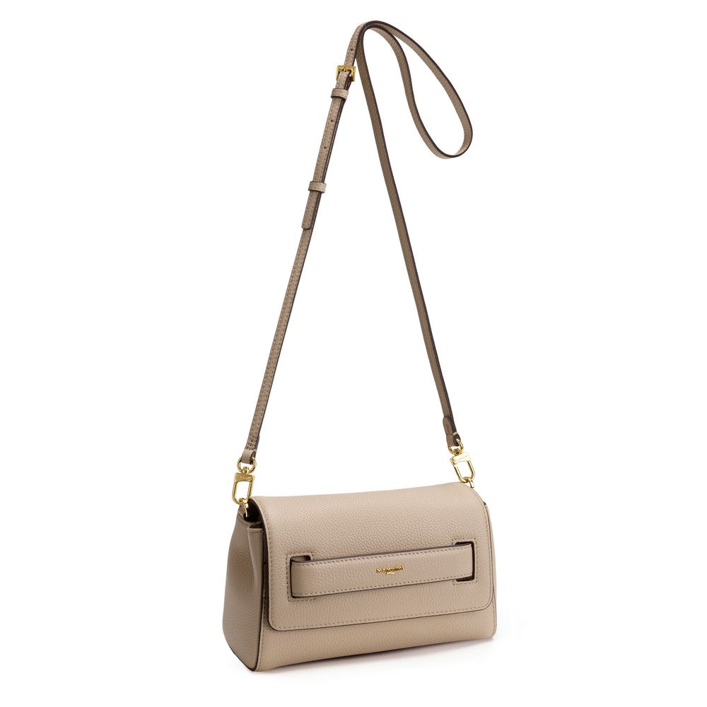 NANNINI borsa pelle trapuntata piccola beige tracolla donna
