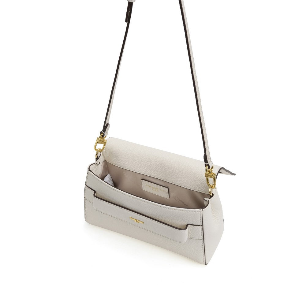 NANNINI tracolla pelle martellata bicolore verde nero donna