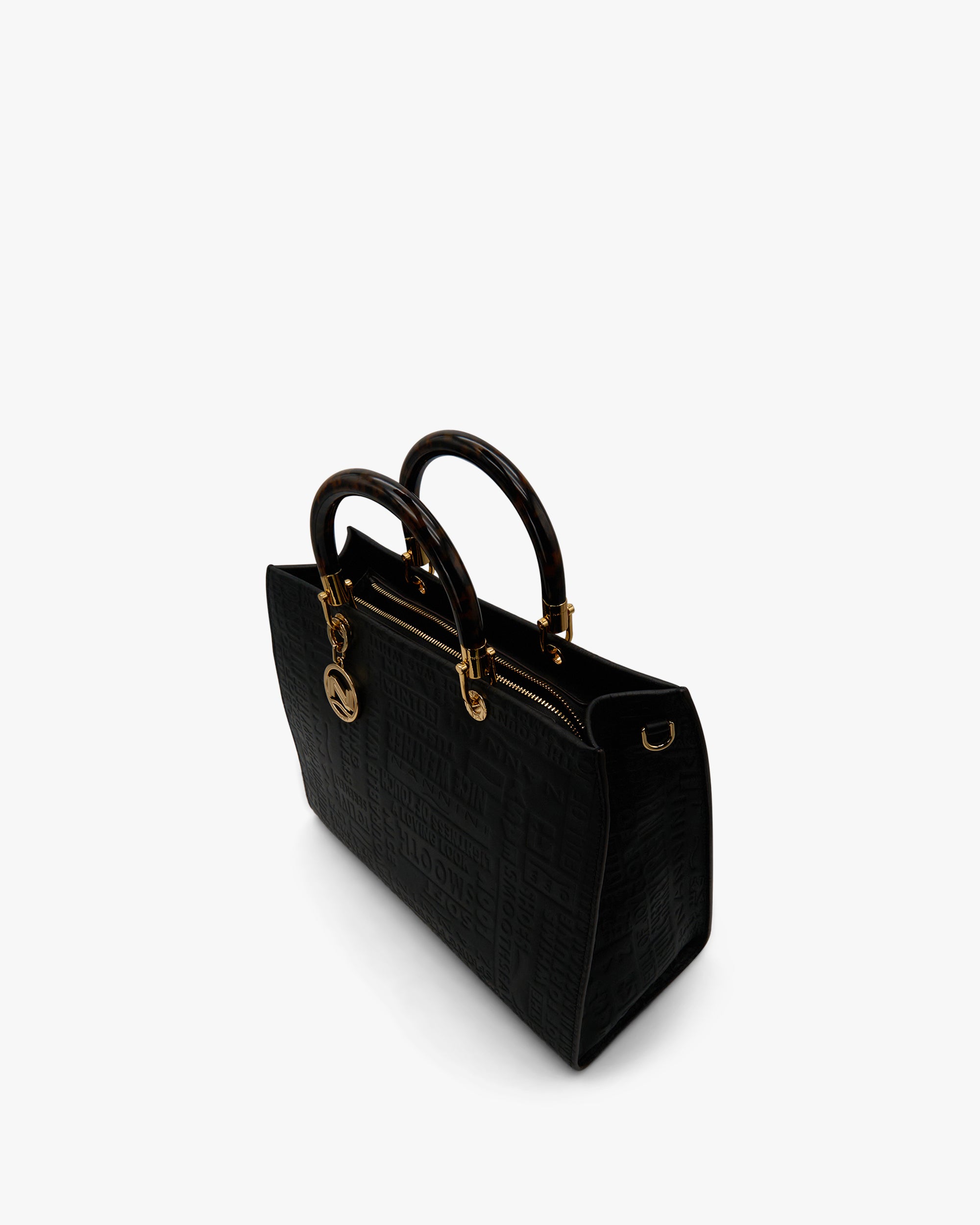 NANNINI mini tracolla pelle sintetica intrecciata marrone scuro