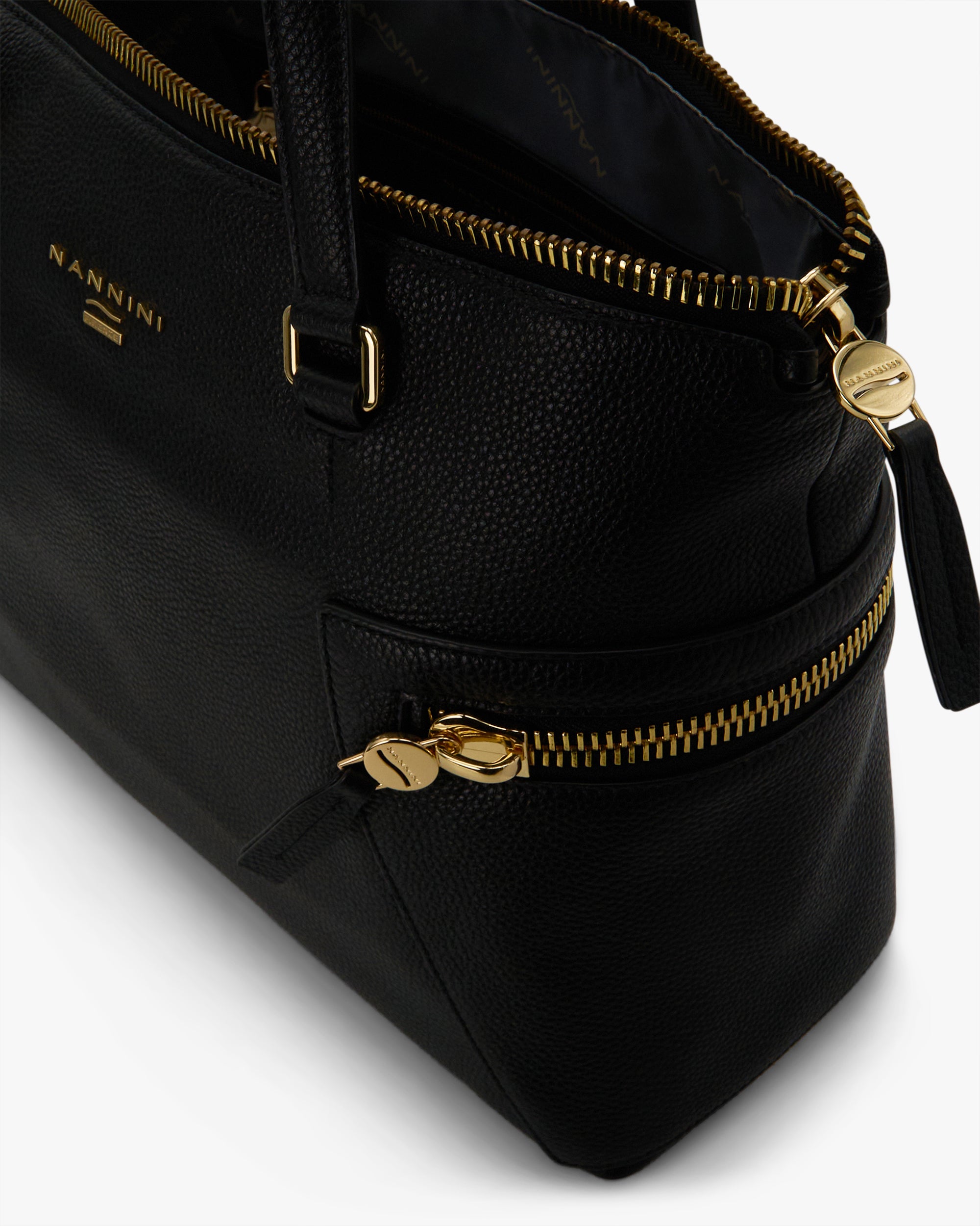 NANNINI borsa mano pelle martellata beige cuoio tracolla