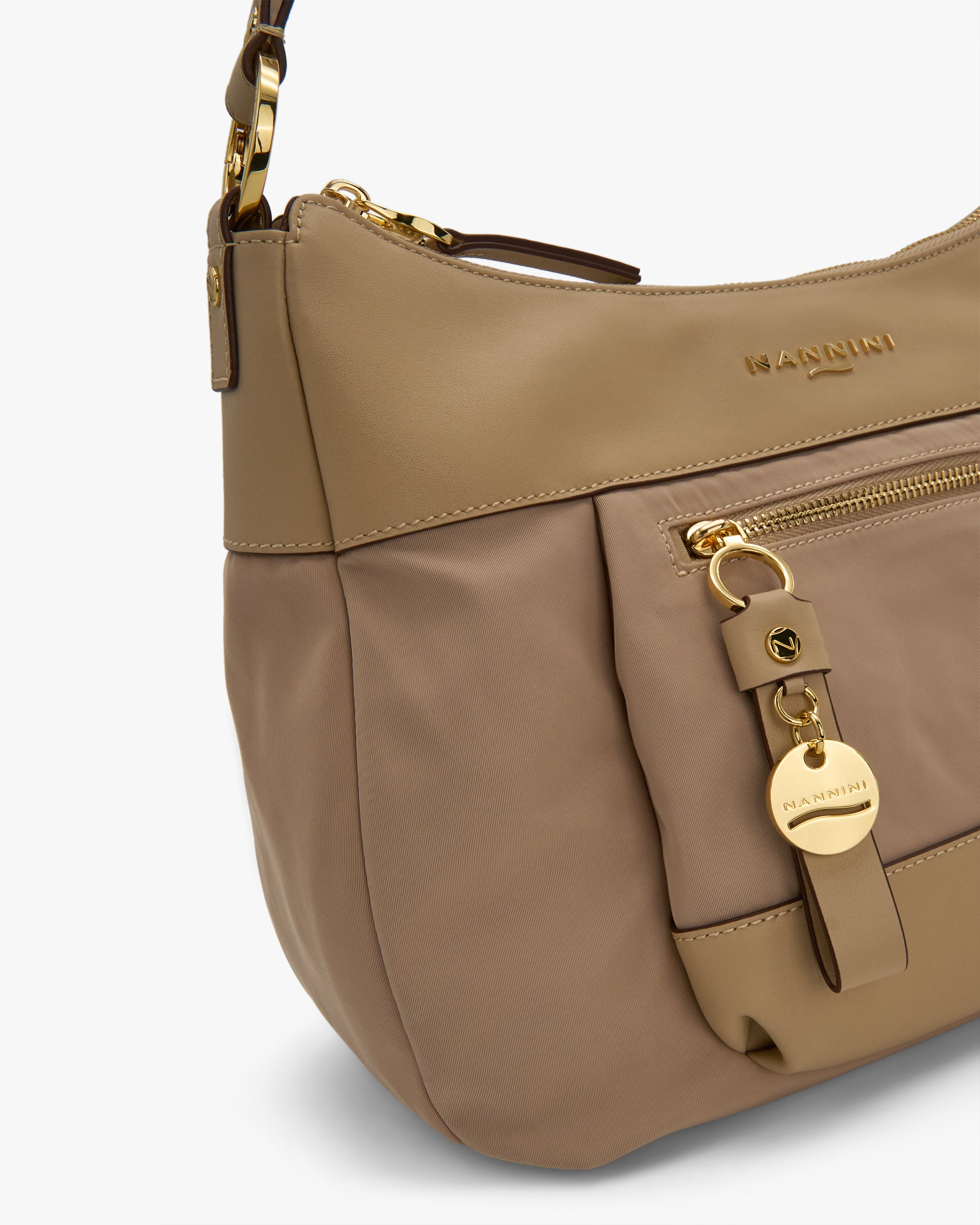 NANNINI mini bag a mano donna marrone chiaro pelle