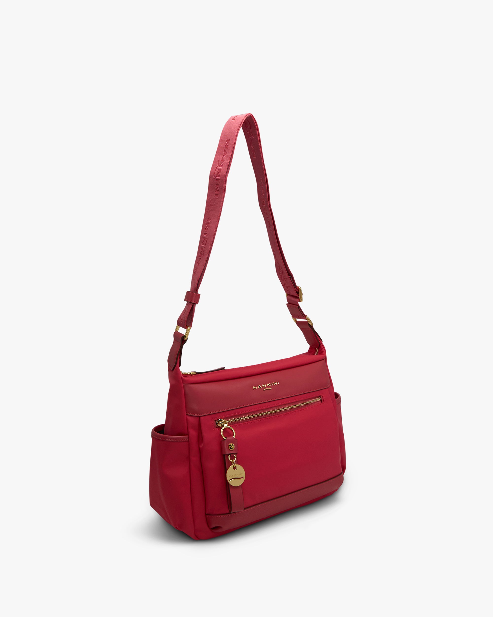 NANNINI zaino pelle martellata bordeaux made in italy