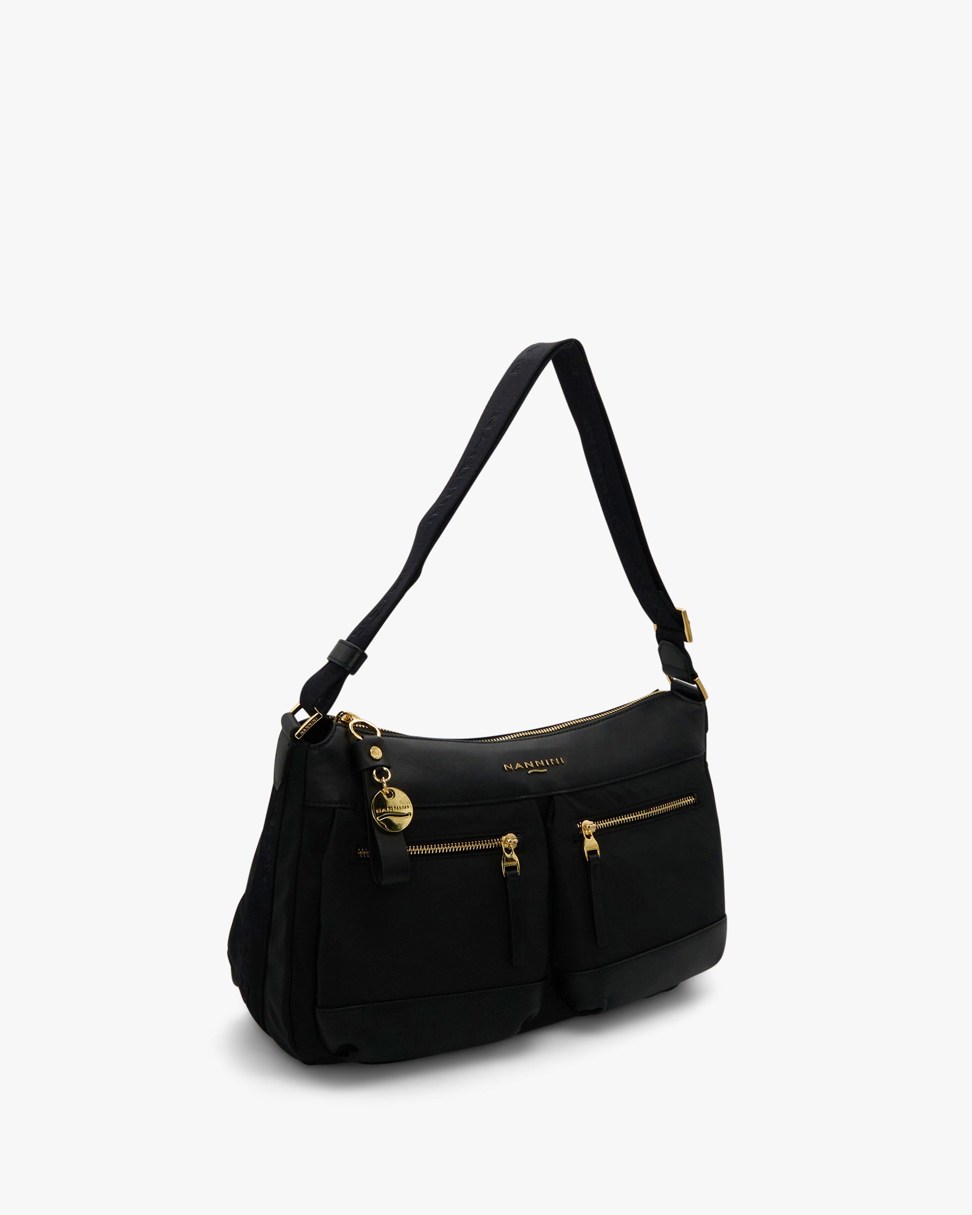 NANNINI bauletto donna pelle marrone trapuntata tracolla spalla