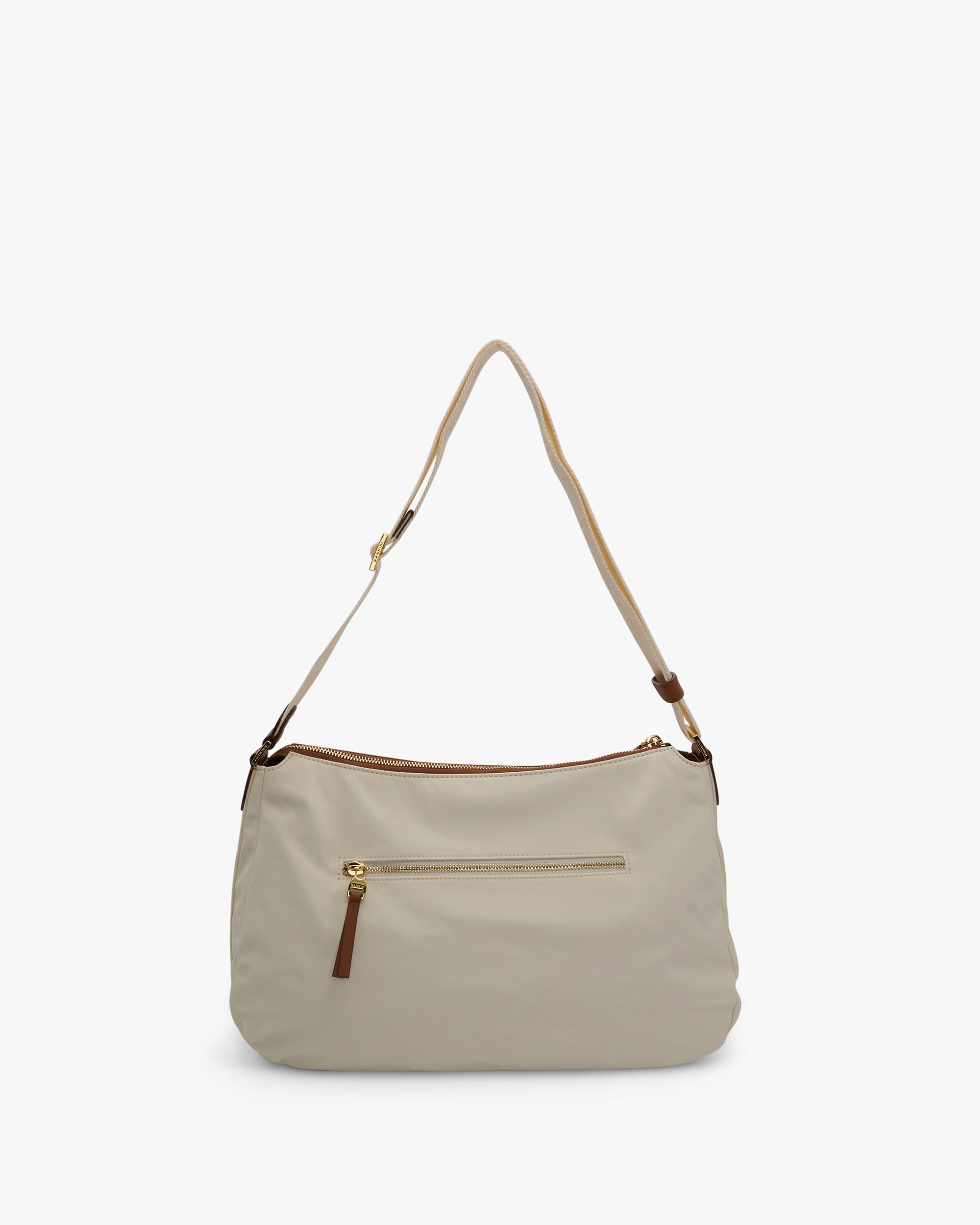 NANNINI Borsa a mano pelle trapuntata marrone donna media