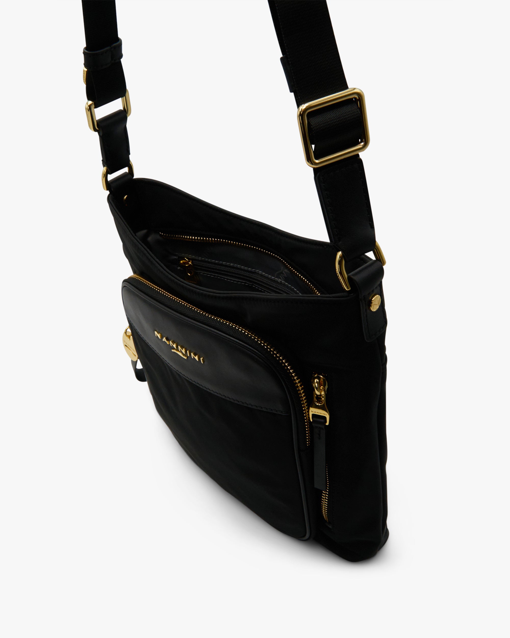 NANNINI shopper similpelle stampa cervo grigio media dimensione.