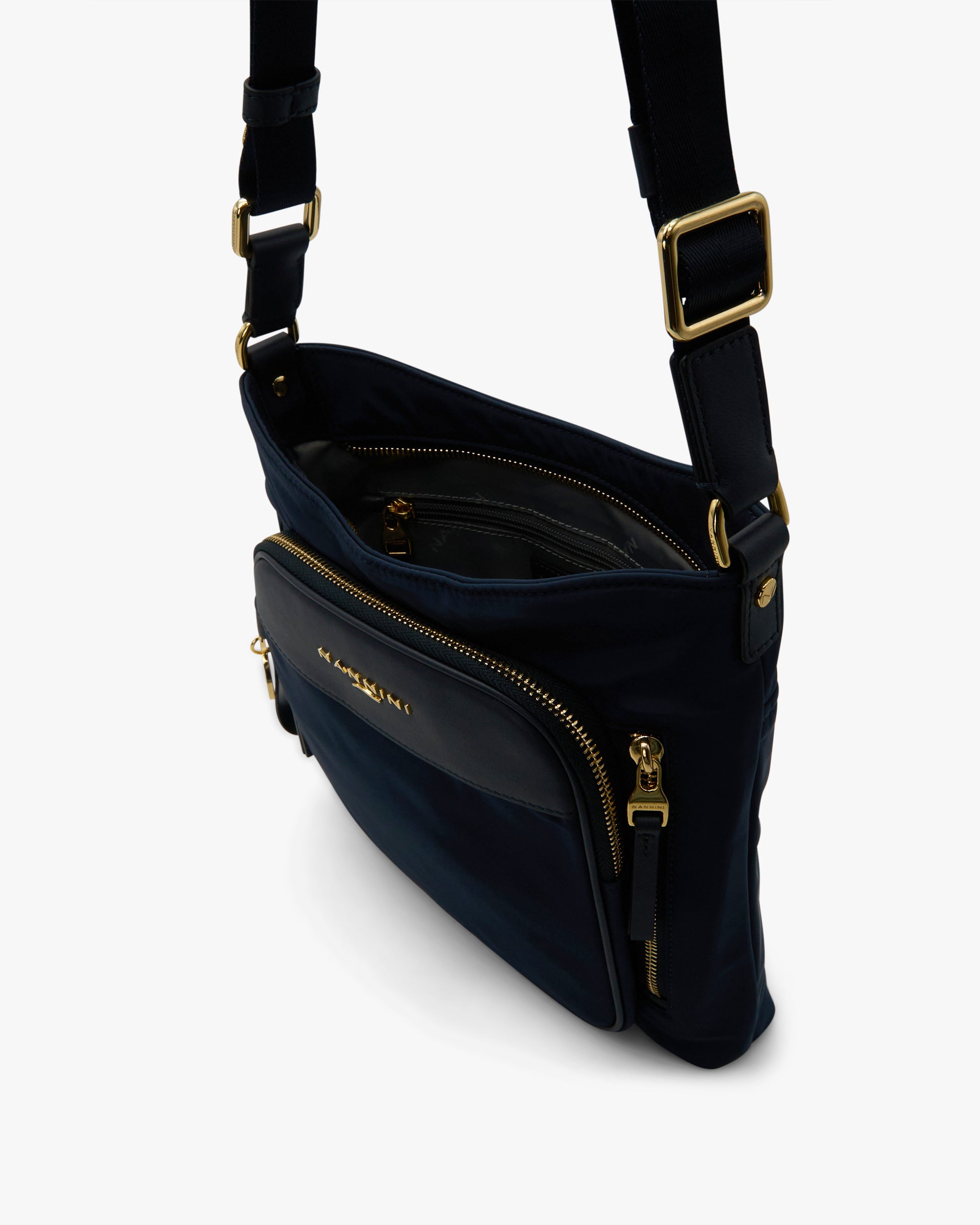 NANNINI borsa spalla donna pelle martellata bordeaux