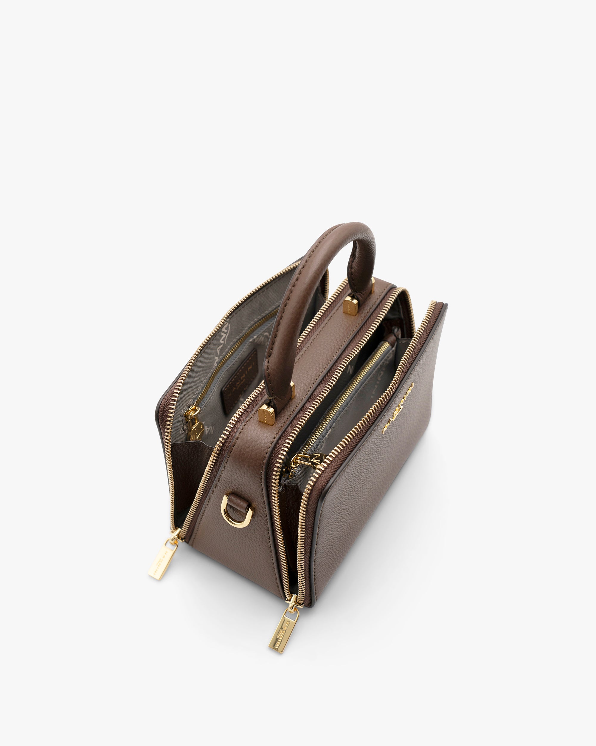 NANNINI borsa spalla donna pelle nero con scomparti