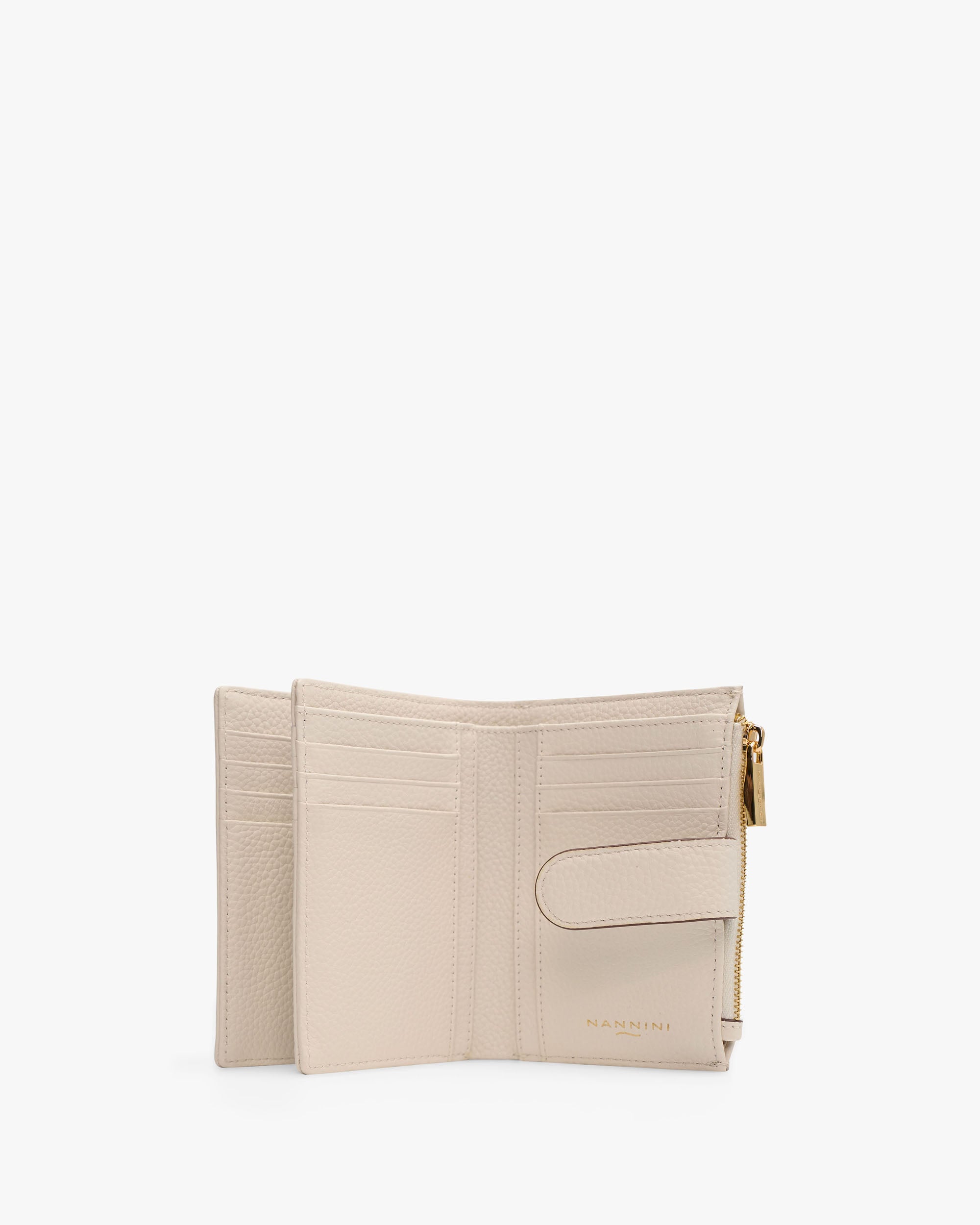 NANNINI zaino pelle trapuntata nero effetto lucido patta