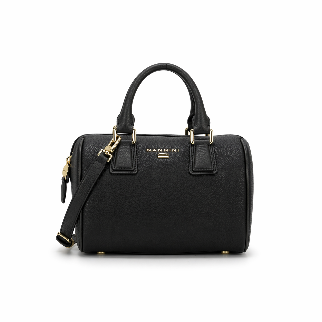 NANNINI borsa pelle liscia tracolla rettangolare marrone chiara.