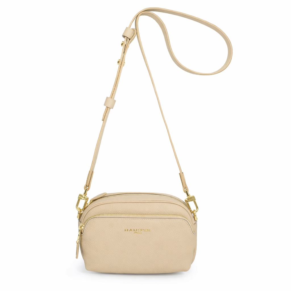 NANNINI bauletto pelle martellata bicolore verde rosso manici