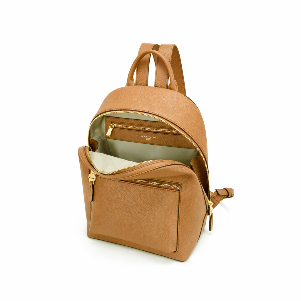 NANNINI borsa spalla donna pelle martellata verde scuro