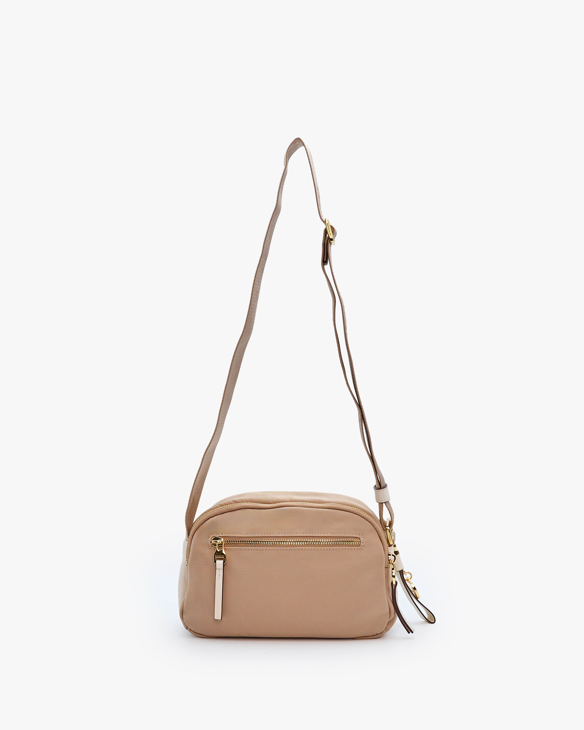 NANNINI borsa spalla donna pelle martellata marrone chiara classica