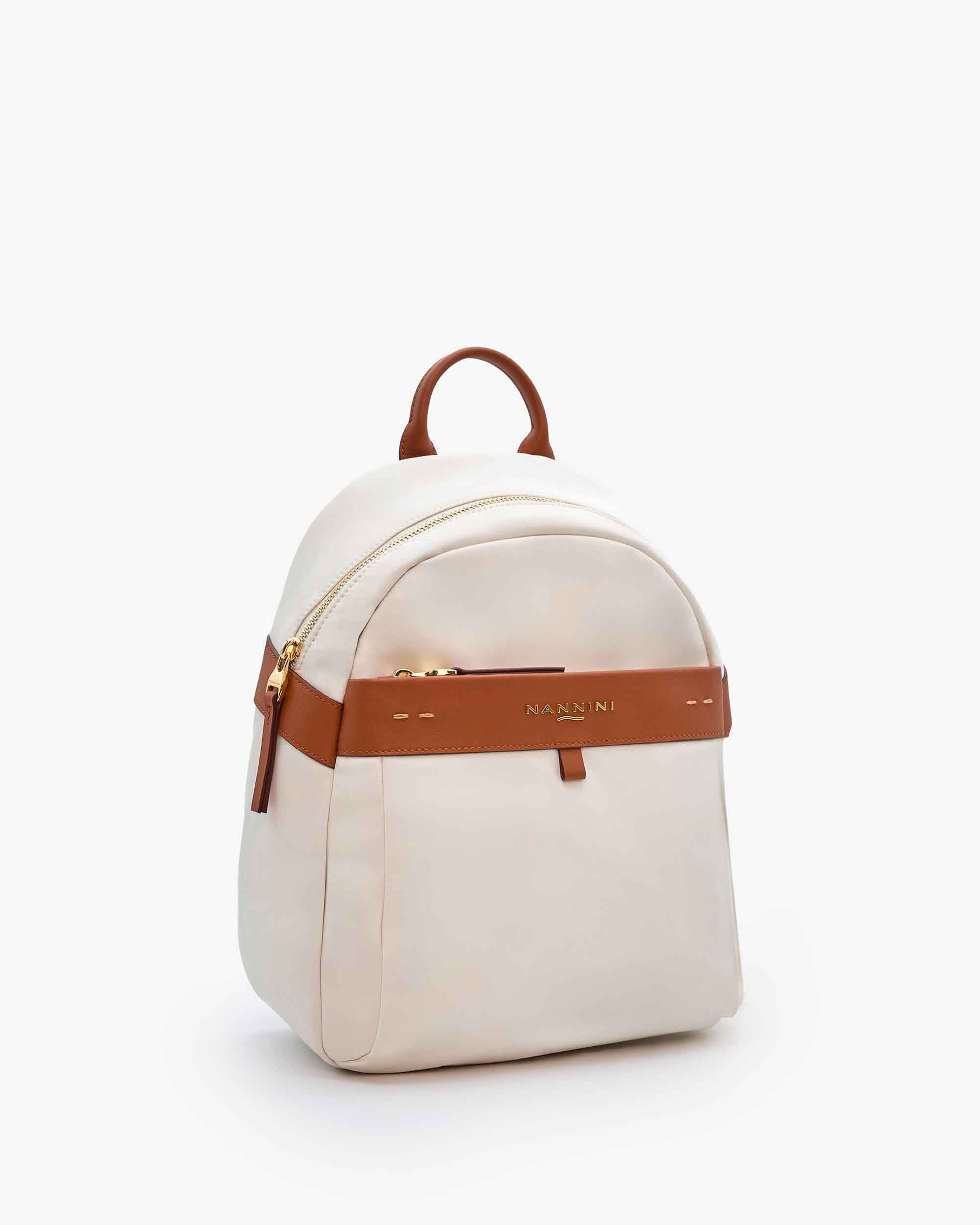 NANNINI Borsa a mano pelle martellata verde chiaro spalla tracolla