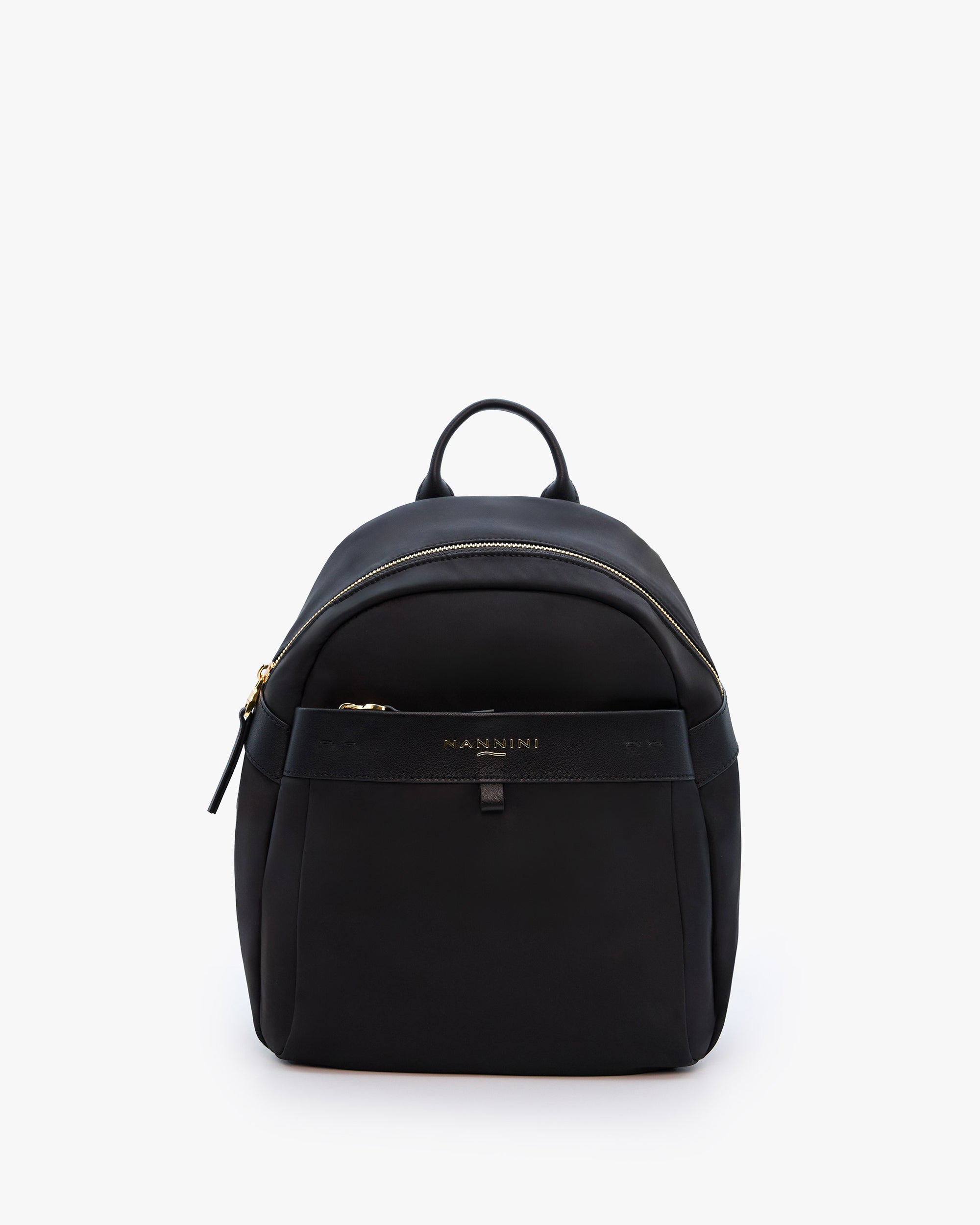 NANNINI borsa spalla donna pelle liscia martellata marrone chiara