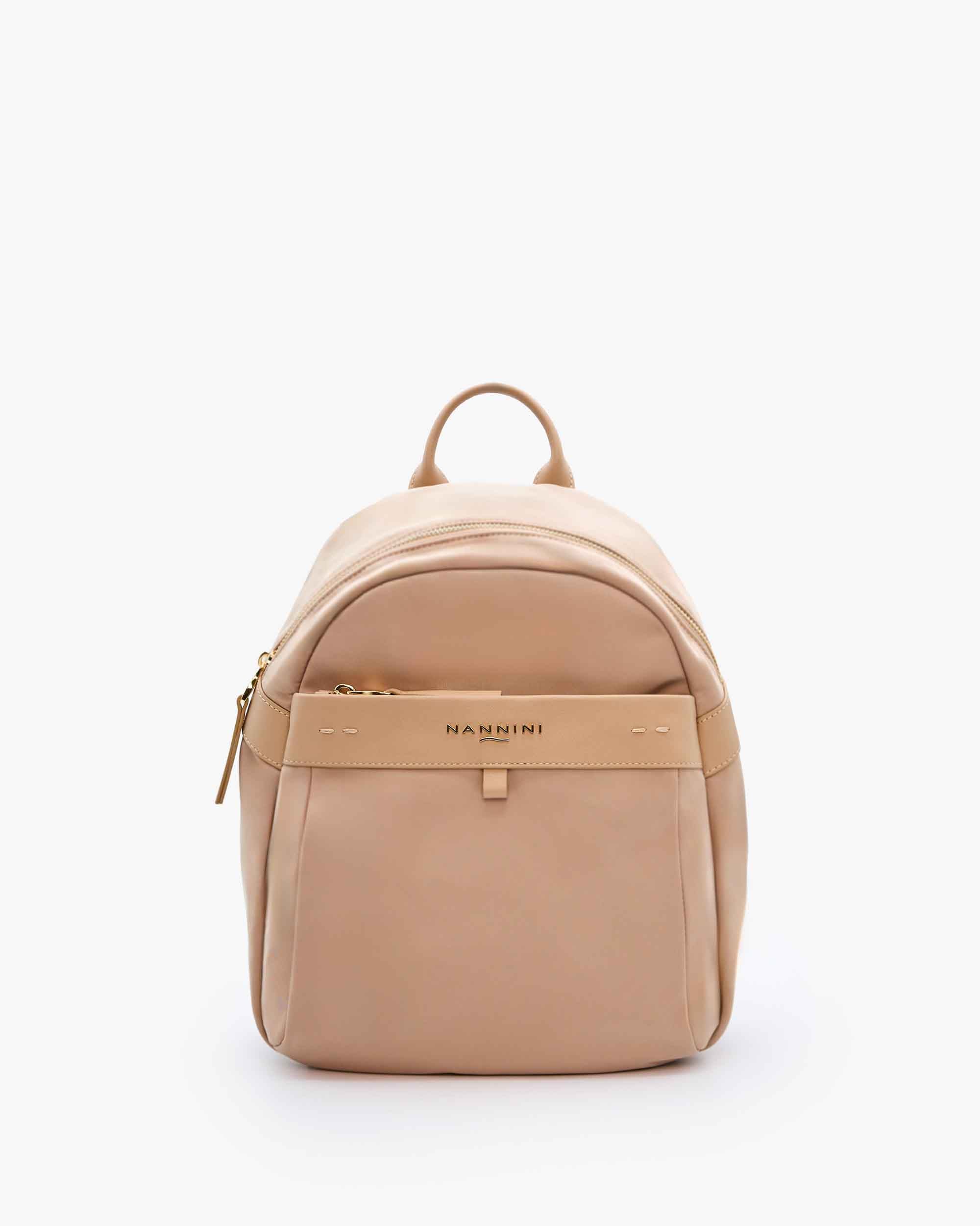 NANNINI borsa spalla donna pelle martellata nera chiusura patta