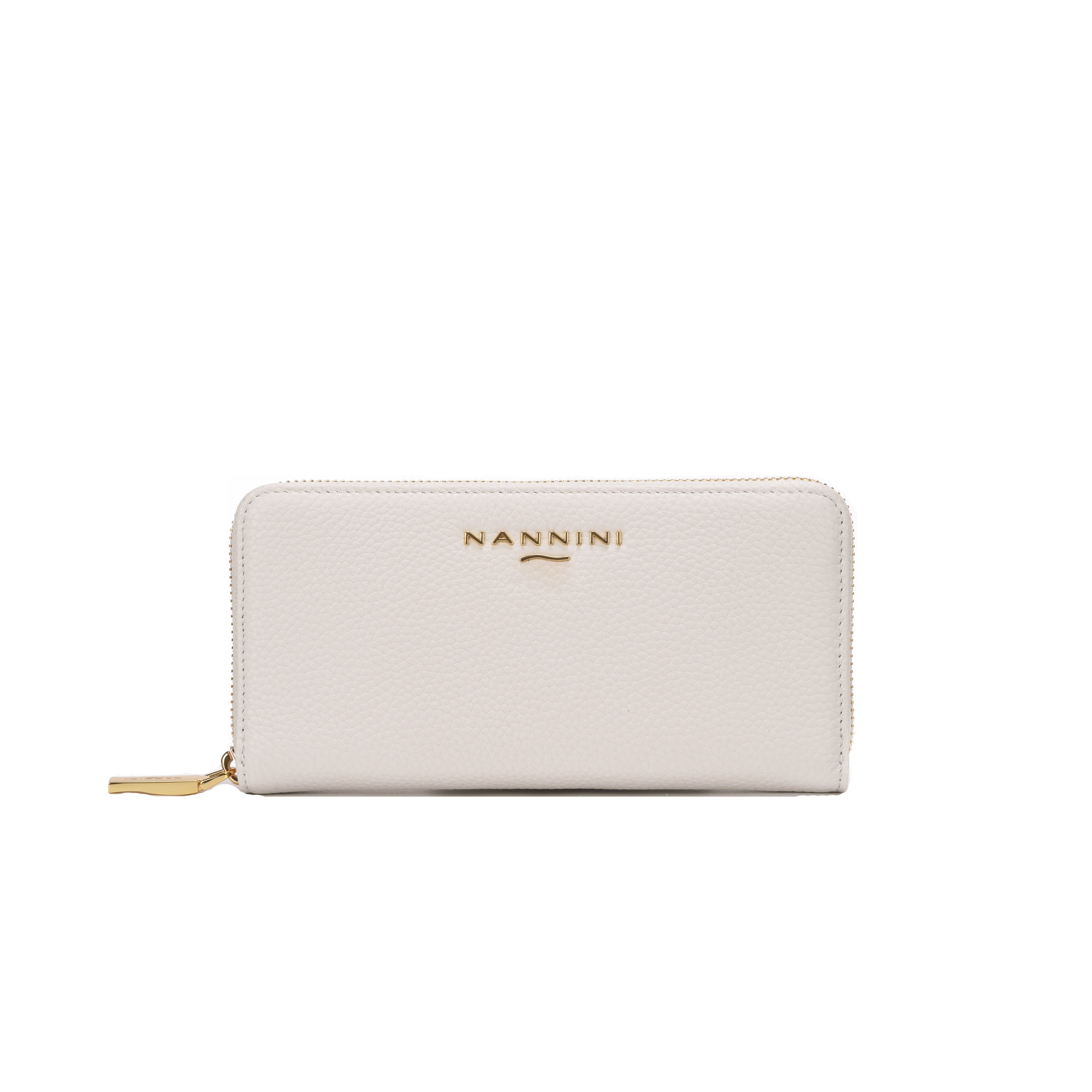 NANNINI borsa spalla donna pelle martellata off white