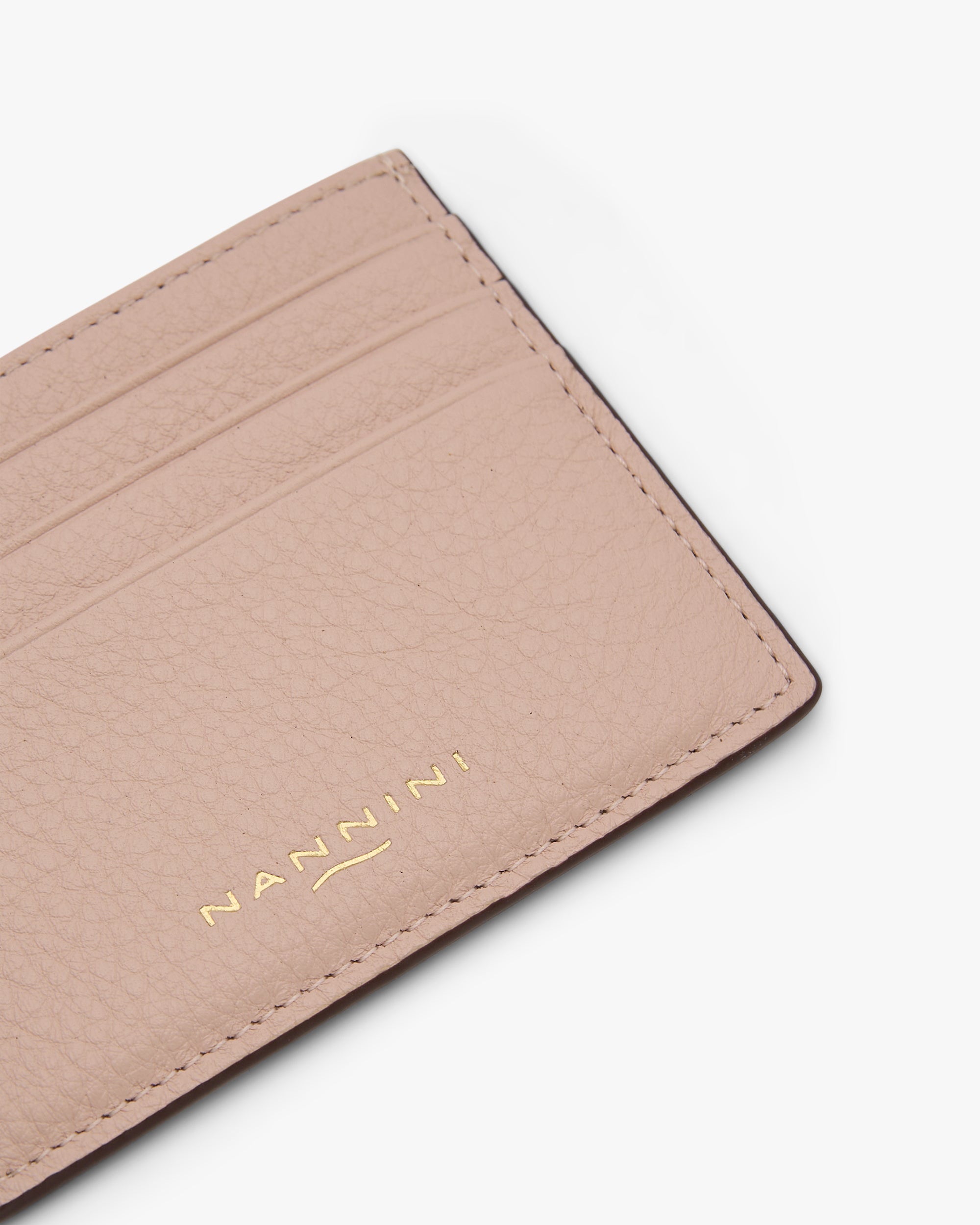 NANNINI borsa spalla pelle martellata cipria chiara fibbia